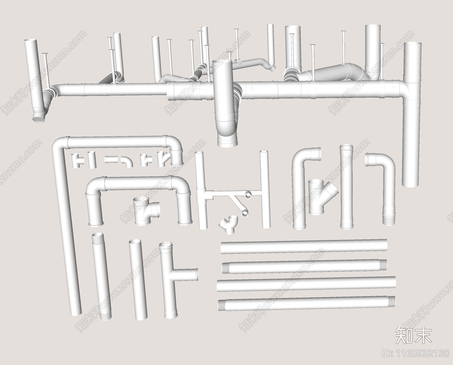 管道零件SU模型下载【ID:1165932138】