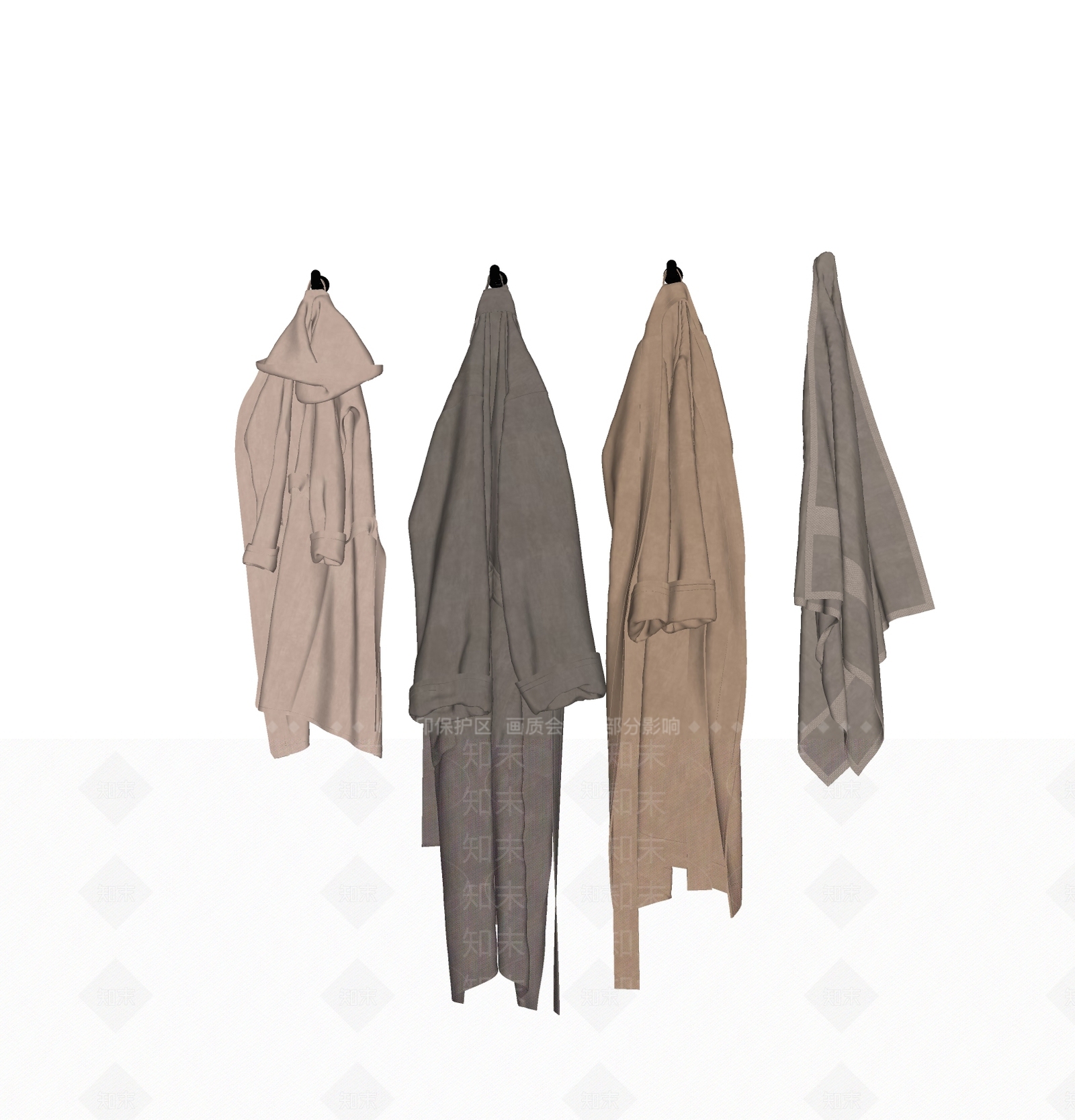 衣服SU模型下载【ID:1165935439】
