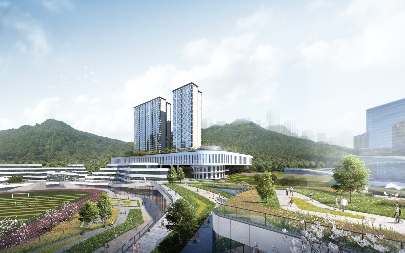 现代高层住宅SU模型下载【ID:1165942541】
