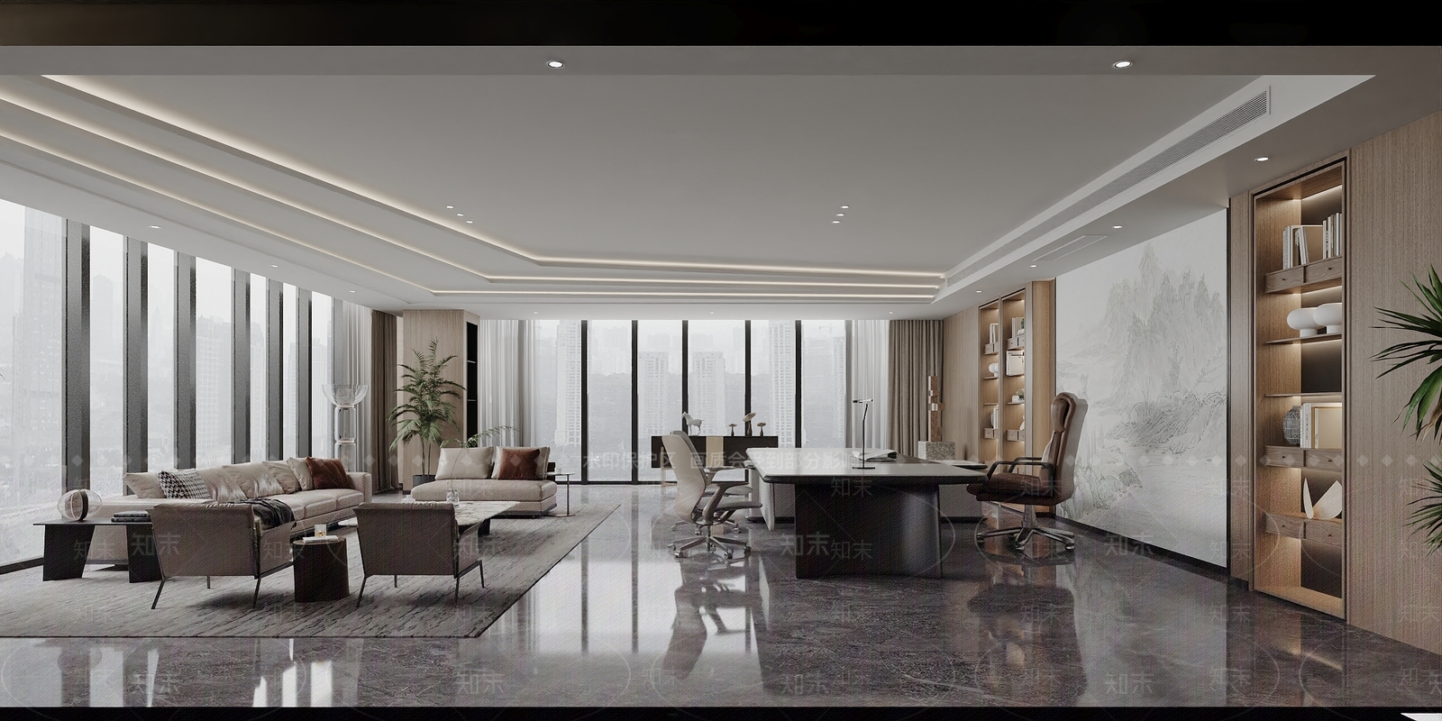 现代意式其他办公空间3D模型下载【ID:1165943493】