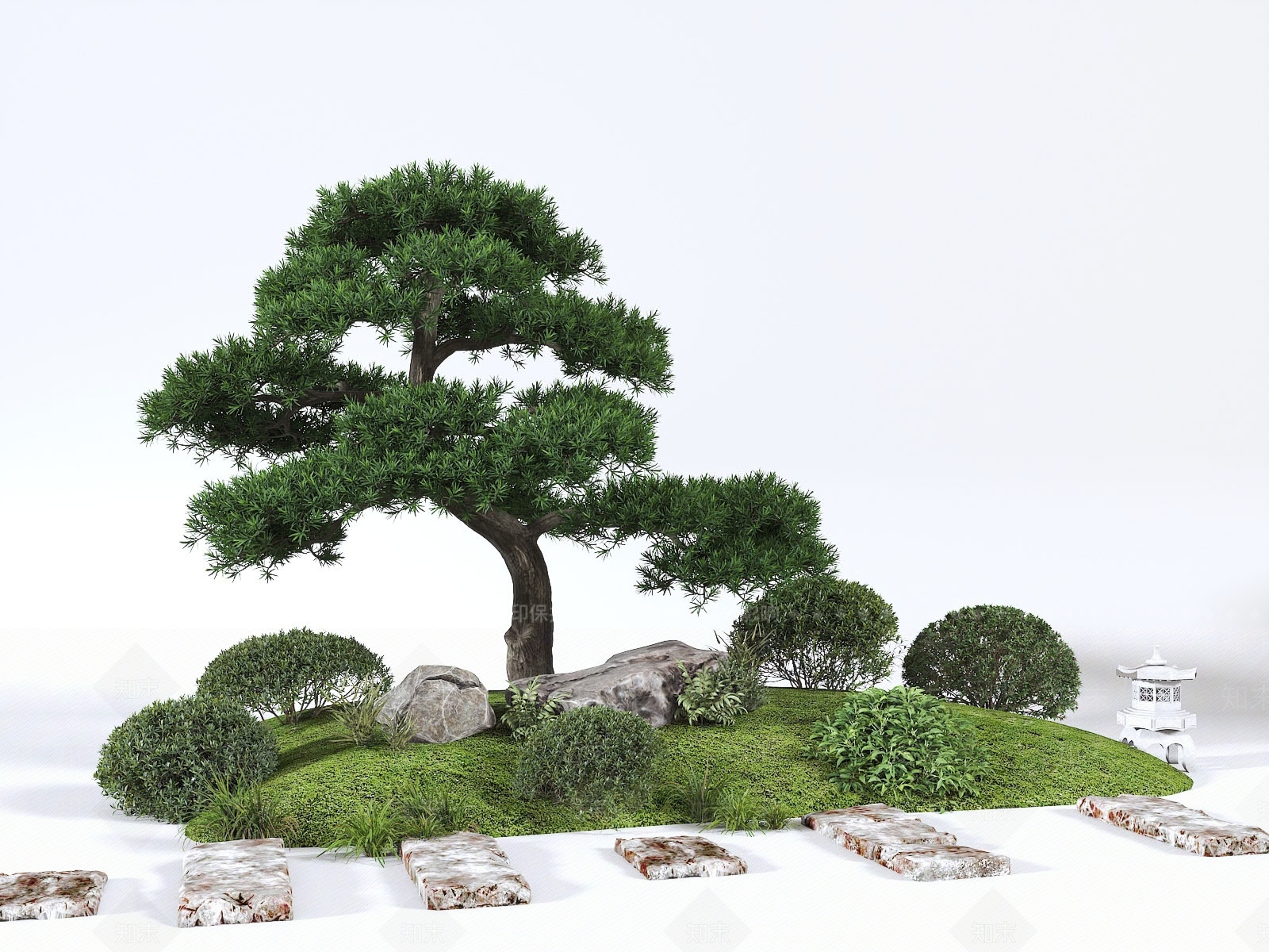 植物堆3D模型下载【ID:1165943339】