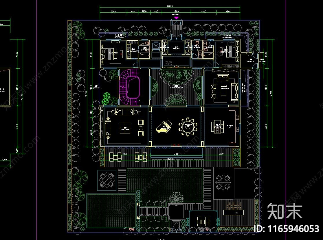 现代别墅建筑cad施工图下载【ID:1165946053】