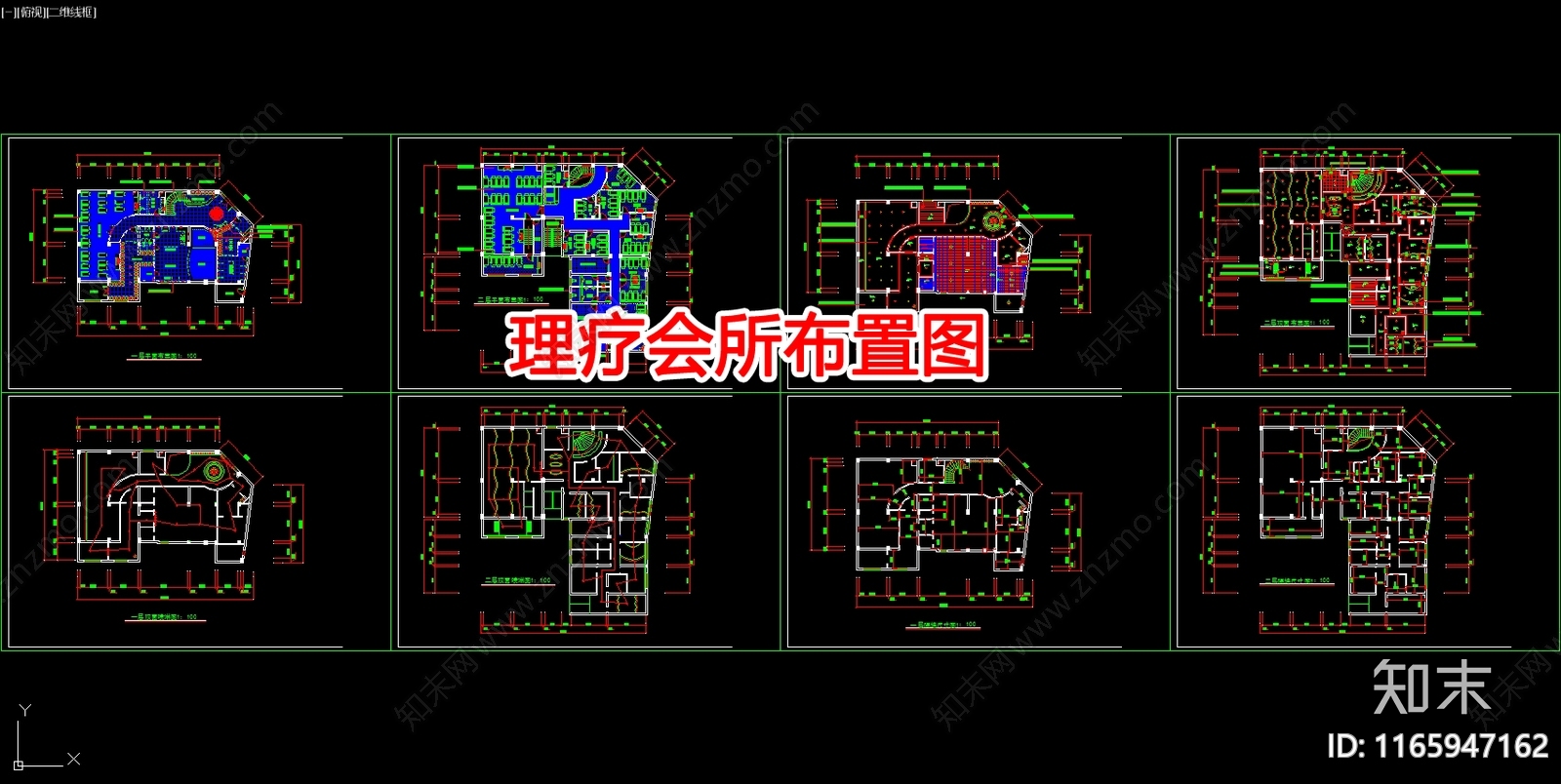 现代会所cad施工图下载【ID:1165947162】