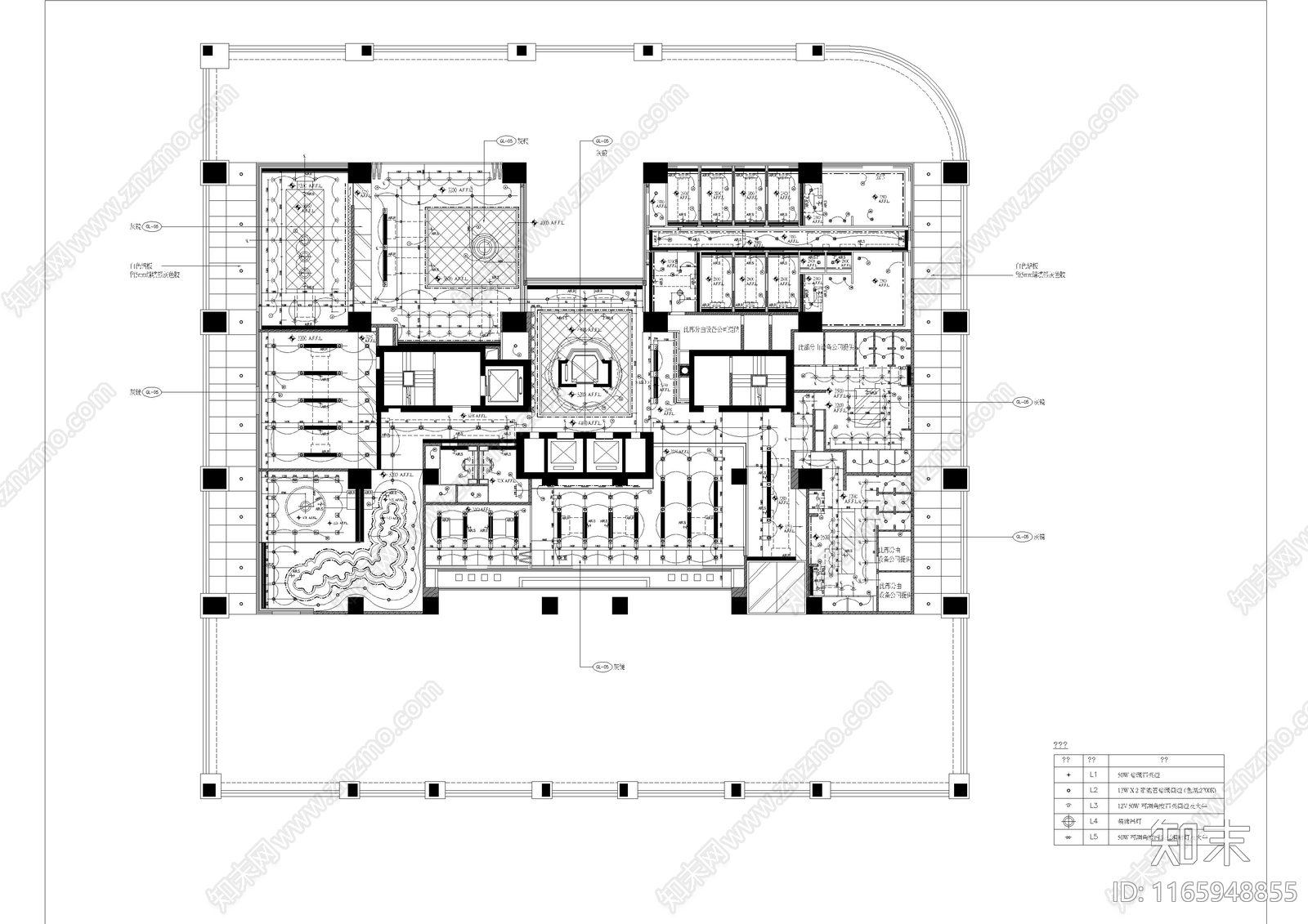 现代会所cad施工图下载【ID:1165948855】