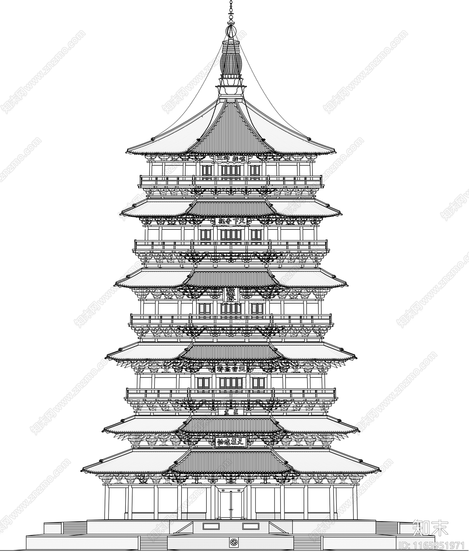 中式古建施工图下载【ID:1165951971】