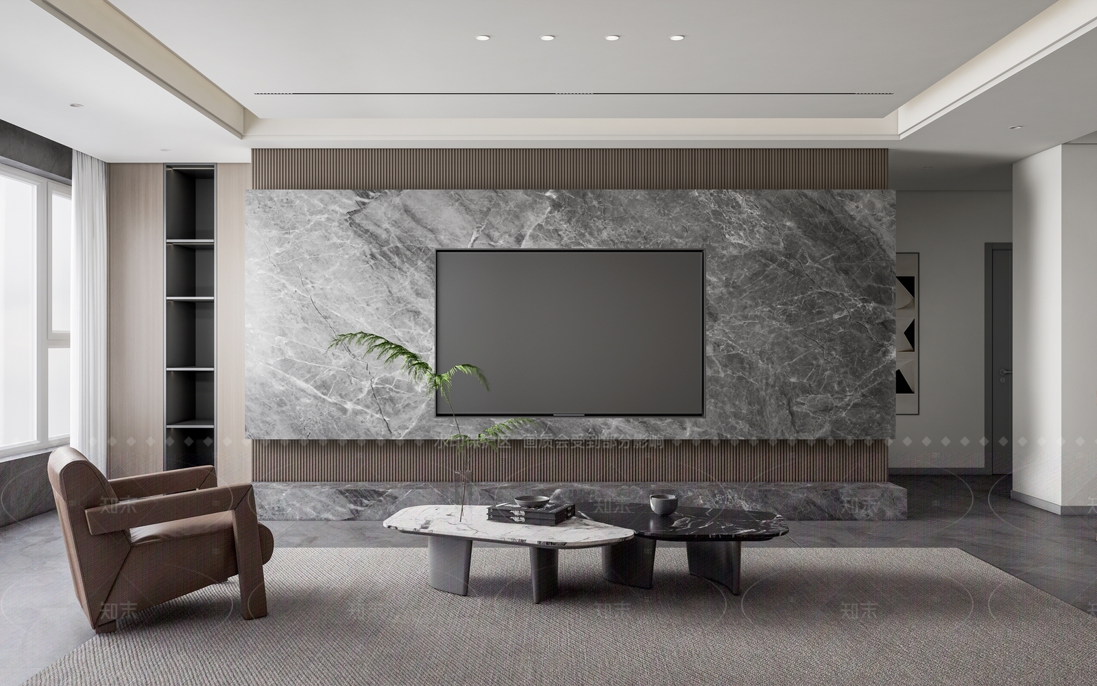 现代家居客厅SU模型下载【ID:1215974035】