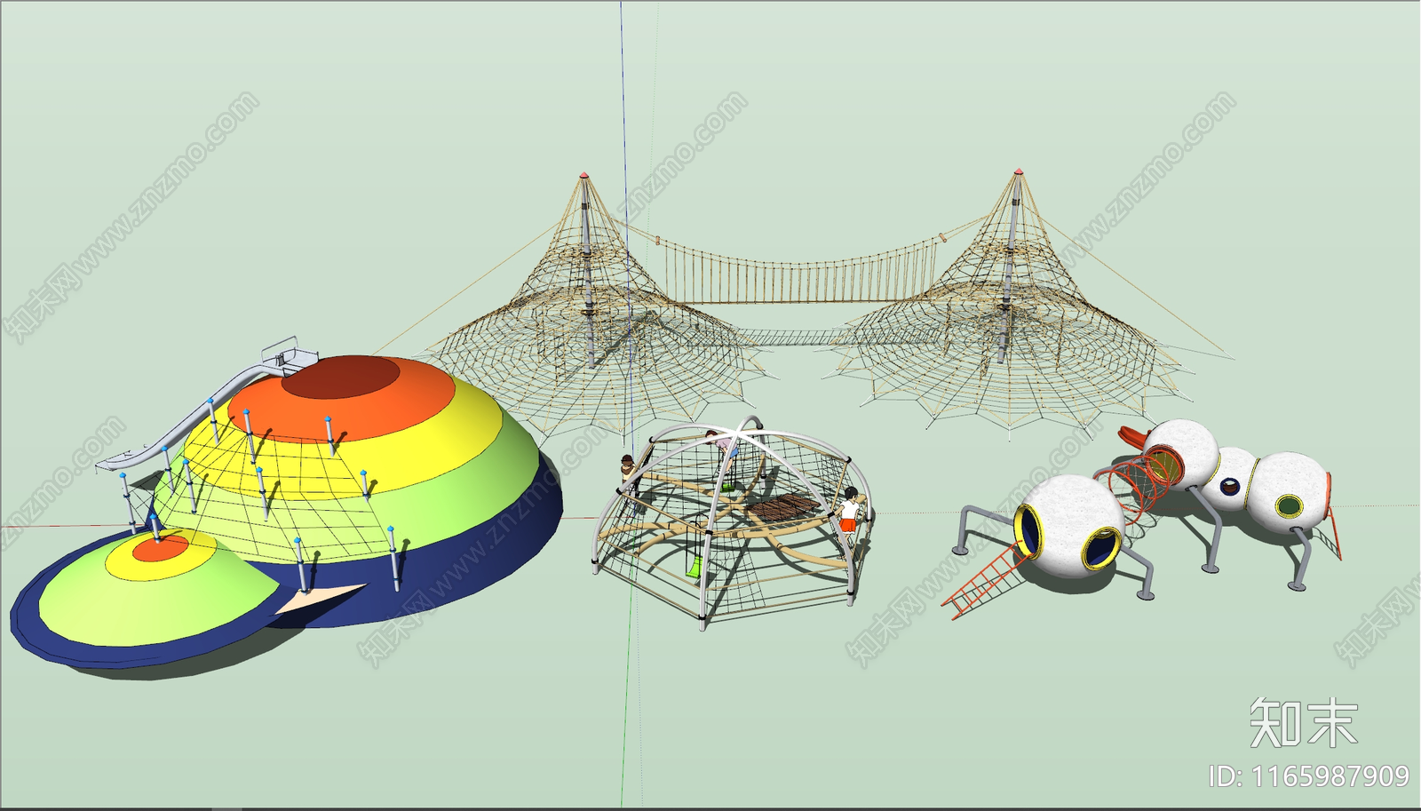 现代儿童游乐区SU模型下载【ID:1165987909】