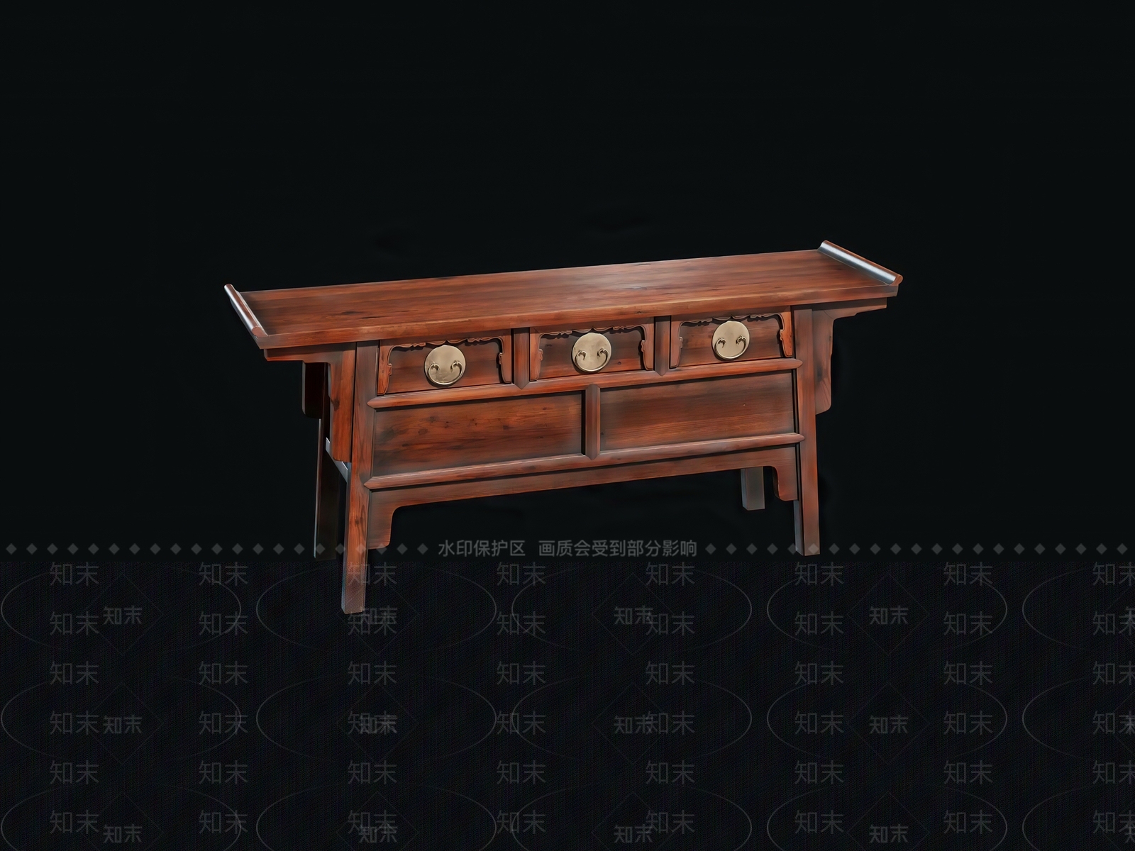 现代条案SU模型下载【ID:1165989998】