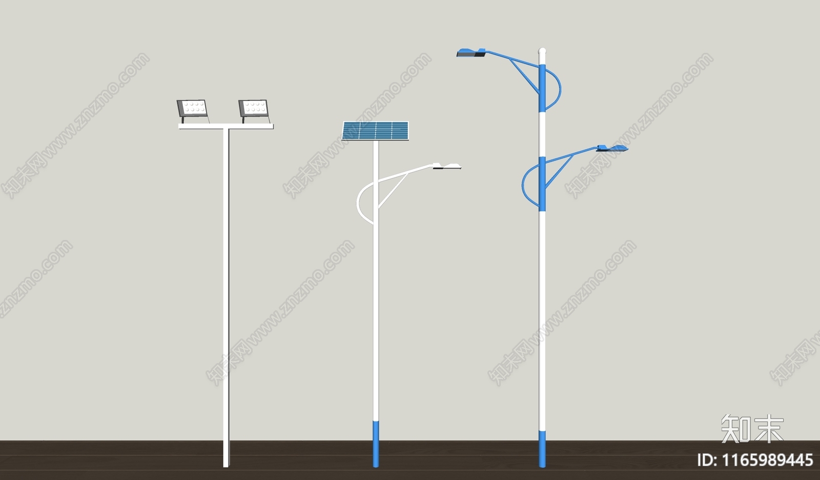 现代路灯SU模型下载【ID:1165989445】