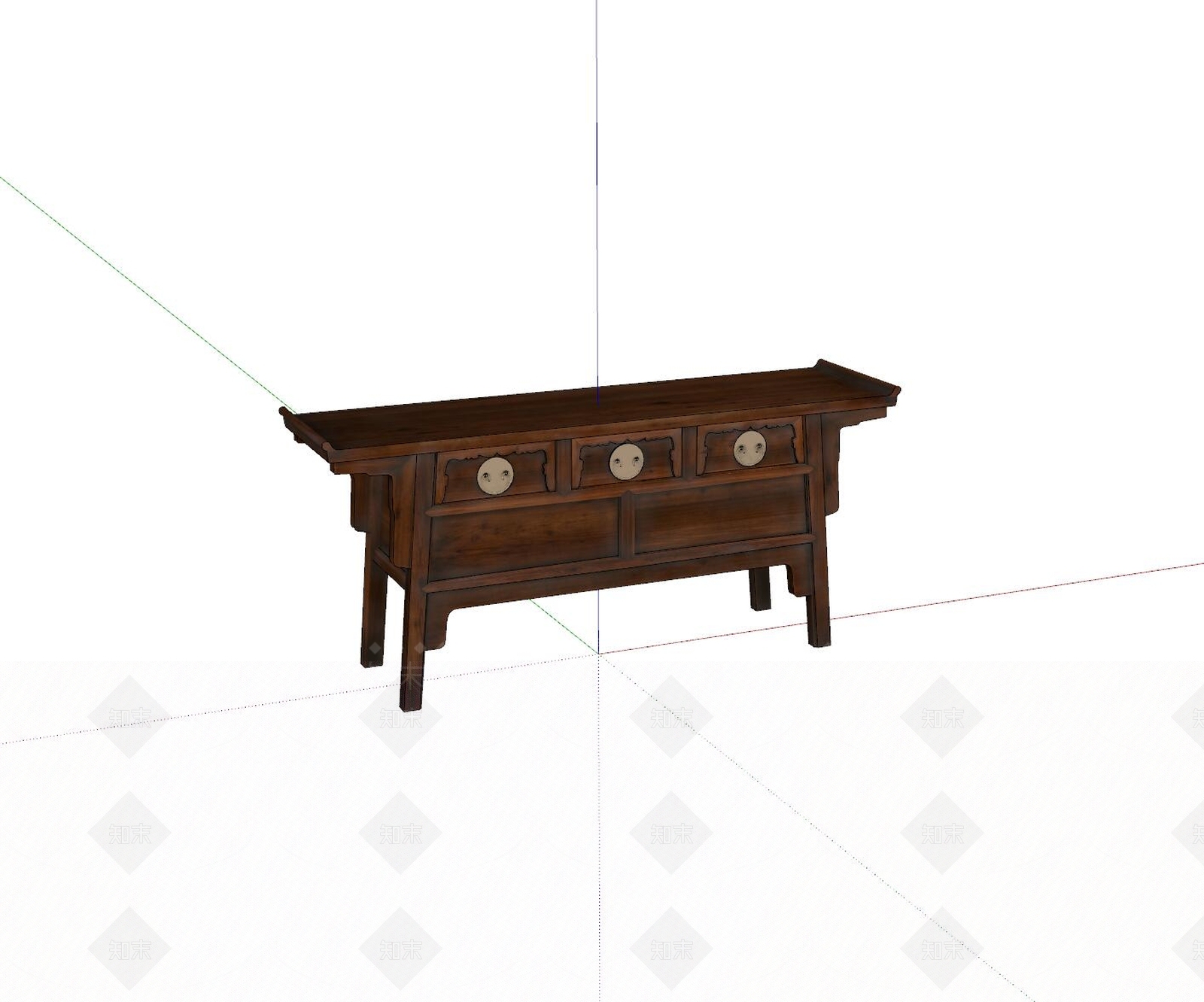 现代条案SU模型下载【ID:1165989998】