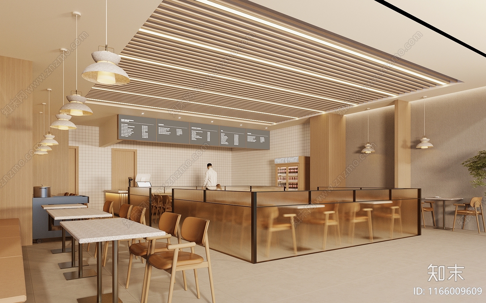 现代新中式快餐店3D模型下载【ID:1166009609】