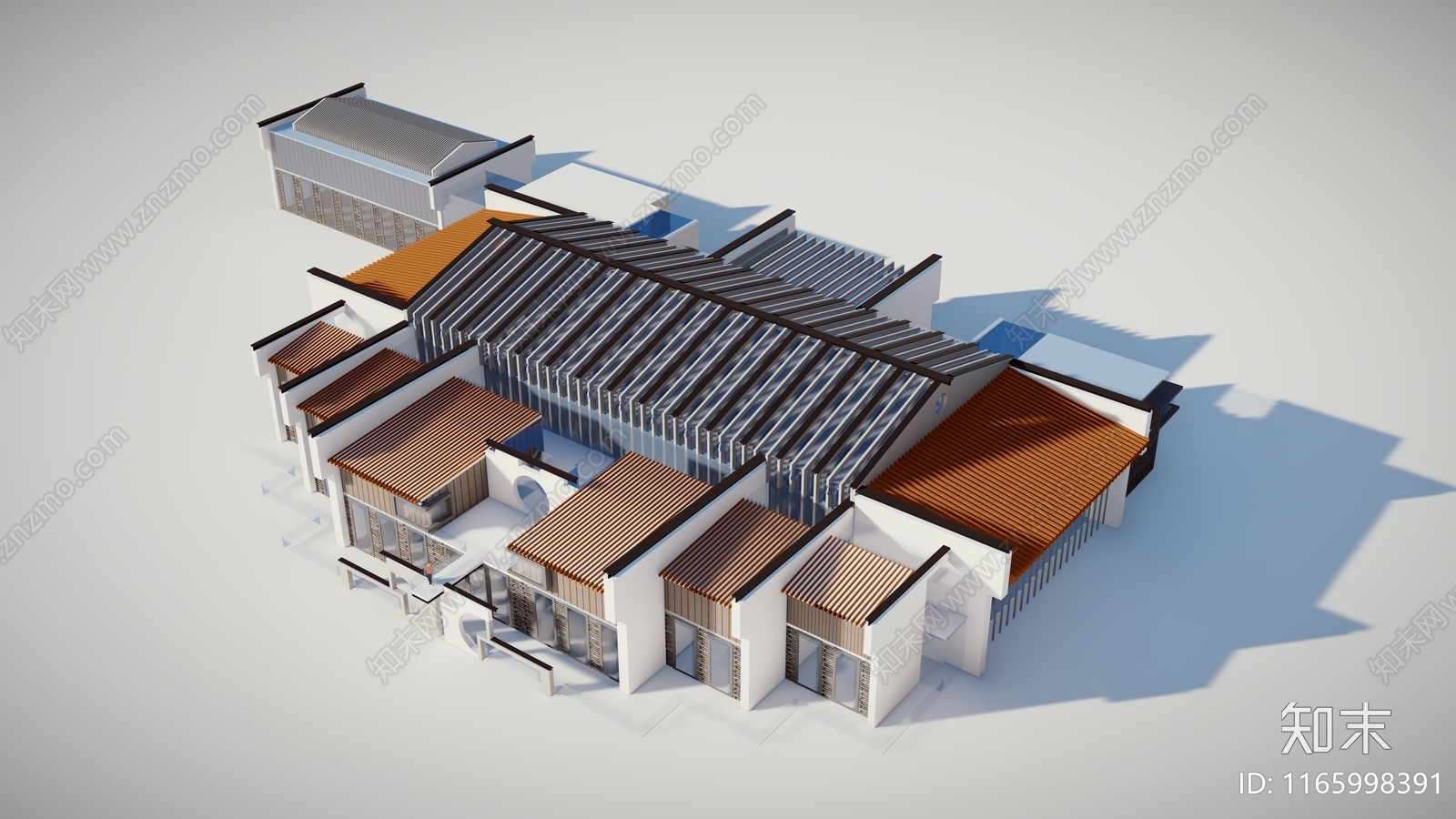 现代新中式其他商业建筑SU模型下载【ID:1165998391】