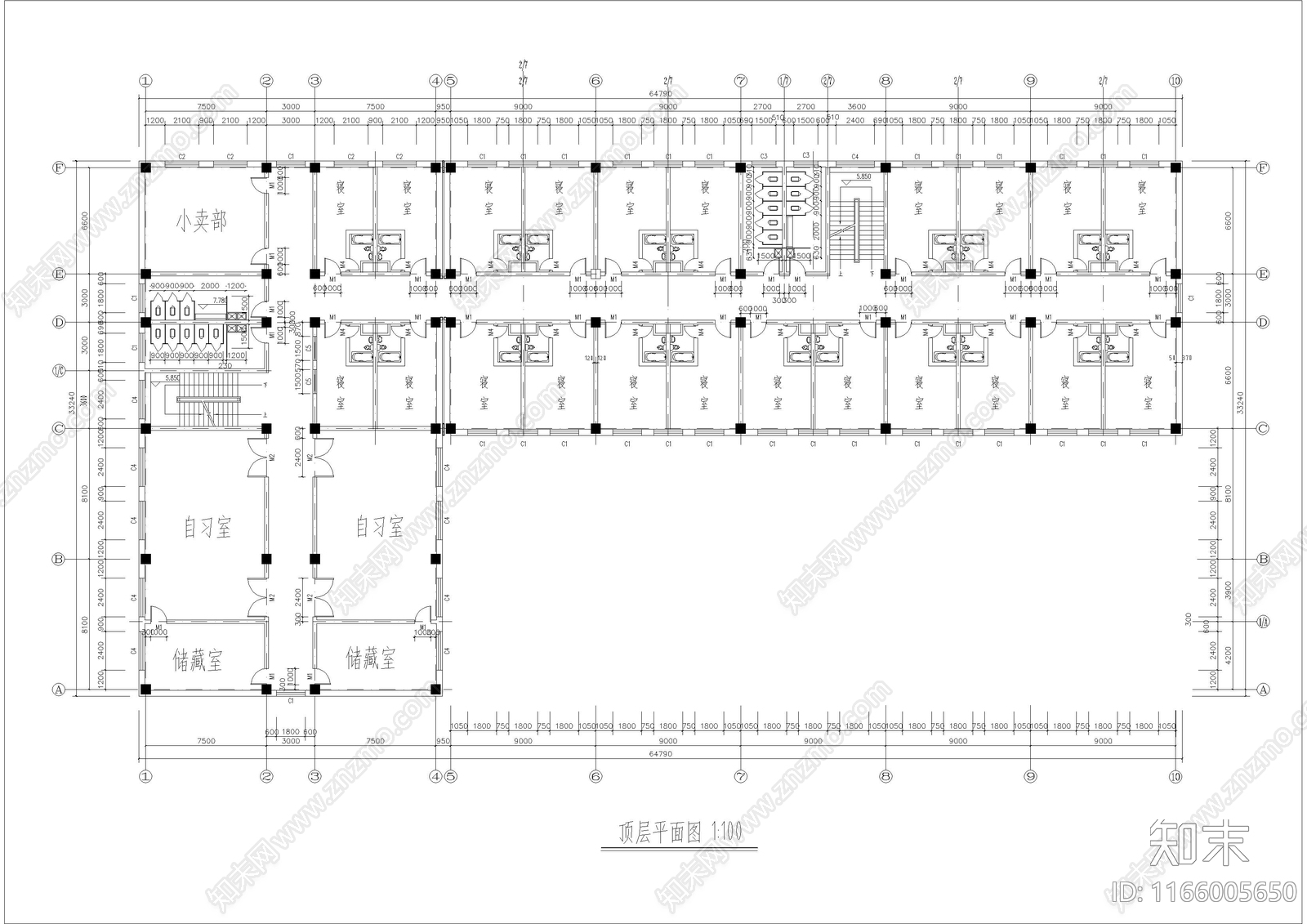 现代学校建筑cad施工图下载【ID:1166005650】
