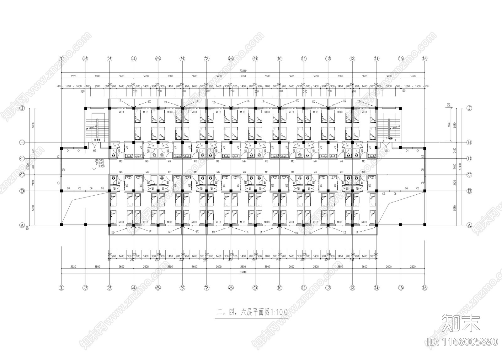 现代学校建筑cad施工图下载【ID:1166005890】