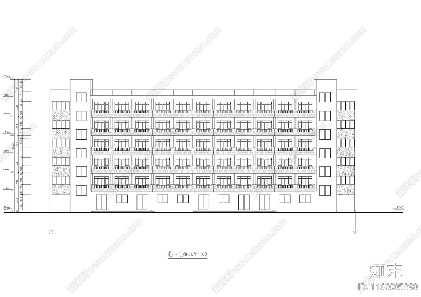 现代学校建筑cad施工图下载【ID:1166005890】