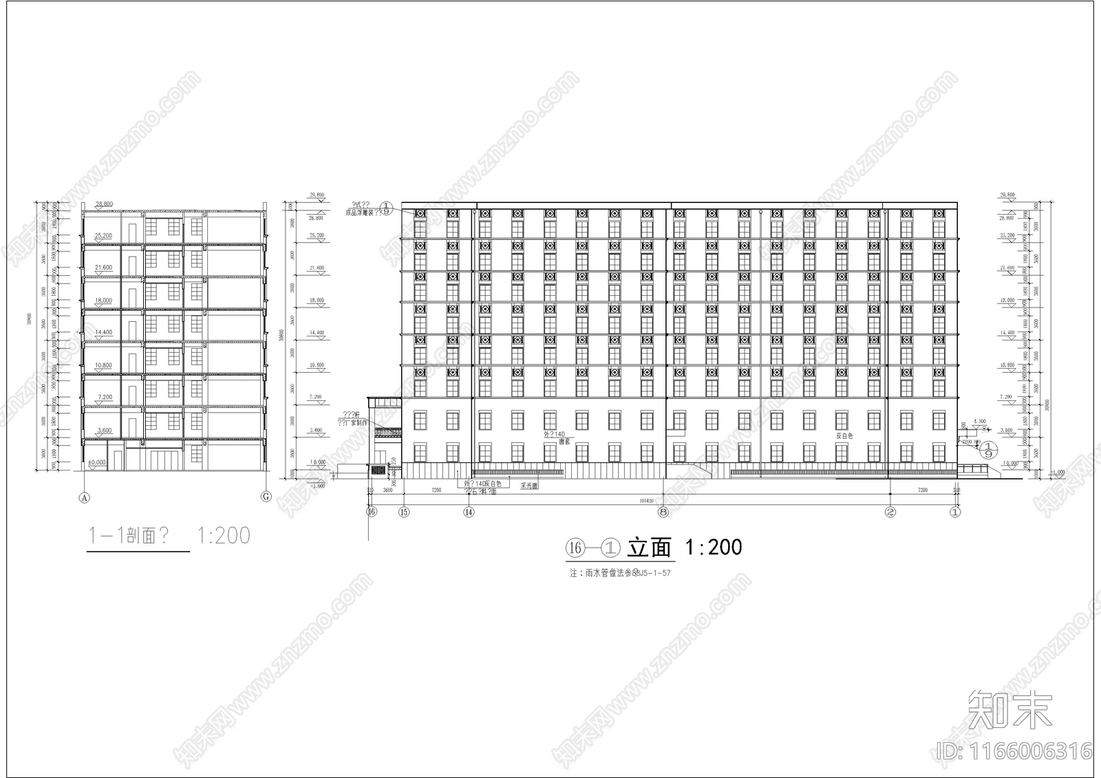 现代学校建筑cad施工图下载【ID:1166006316】