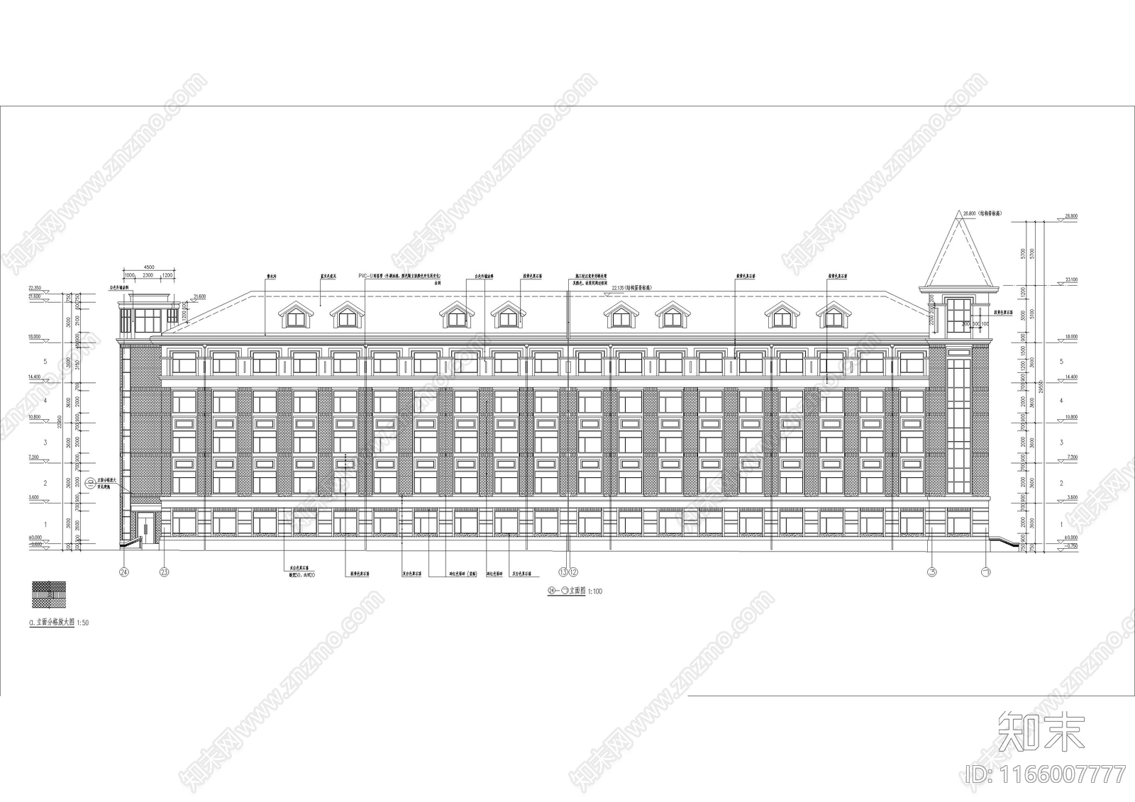 现代学校建筑cad施工图下载【ID:1166007777】