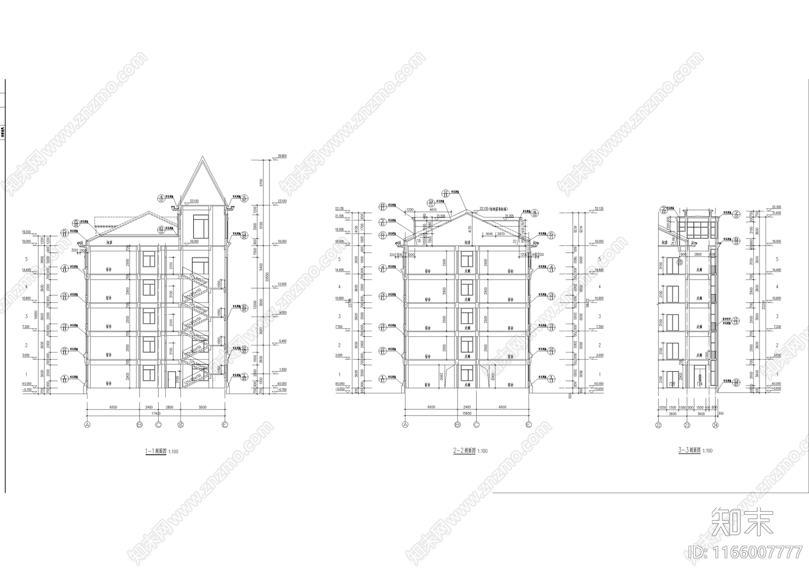 现代学校建筑cad施工图下载【ID:1166007777】