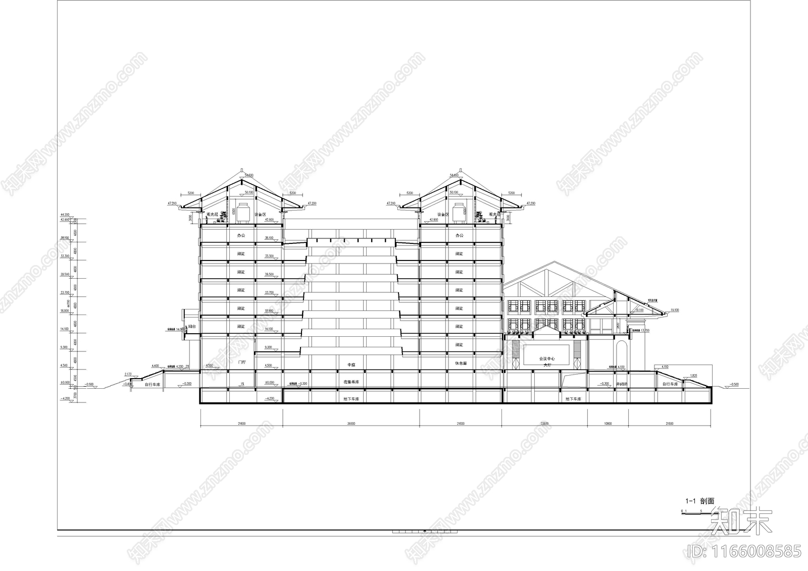 现代学校建筑cad施工图下载【ID:1166008585】