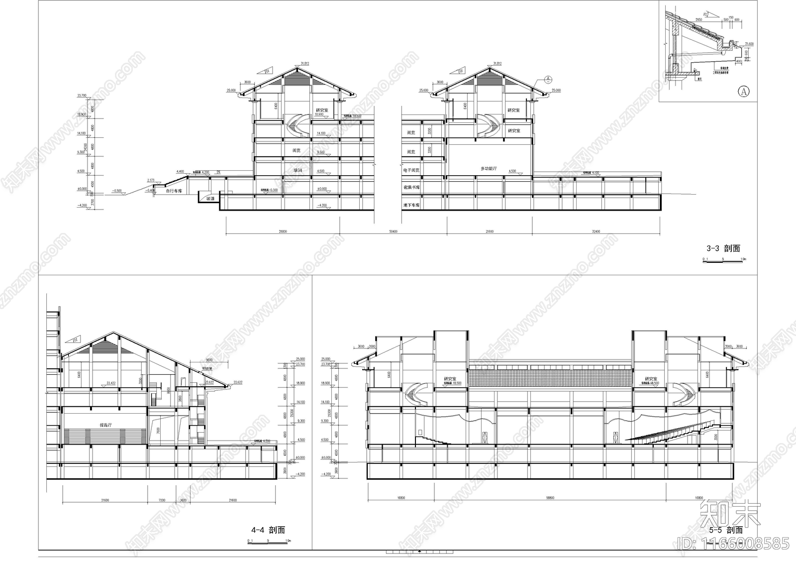 现代学校建筑cad施工图下载【ID:1166008585】