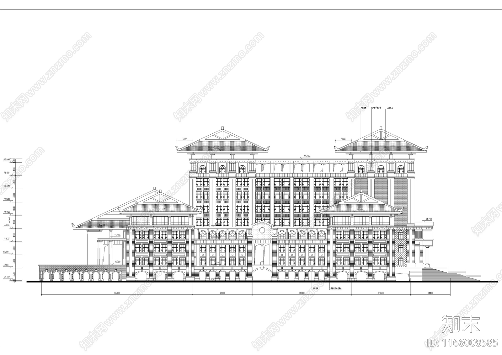 现代学校建筑cad施工图下载【ID:1166008585】