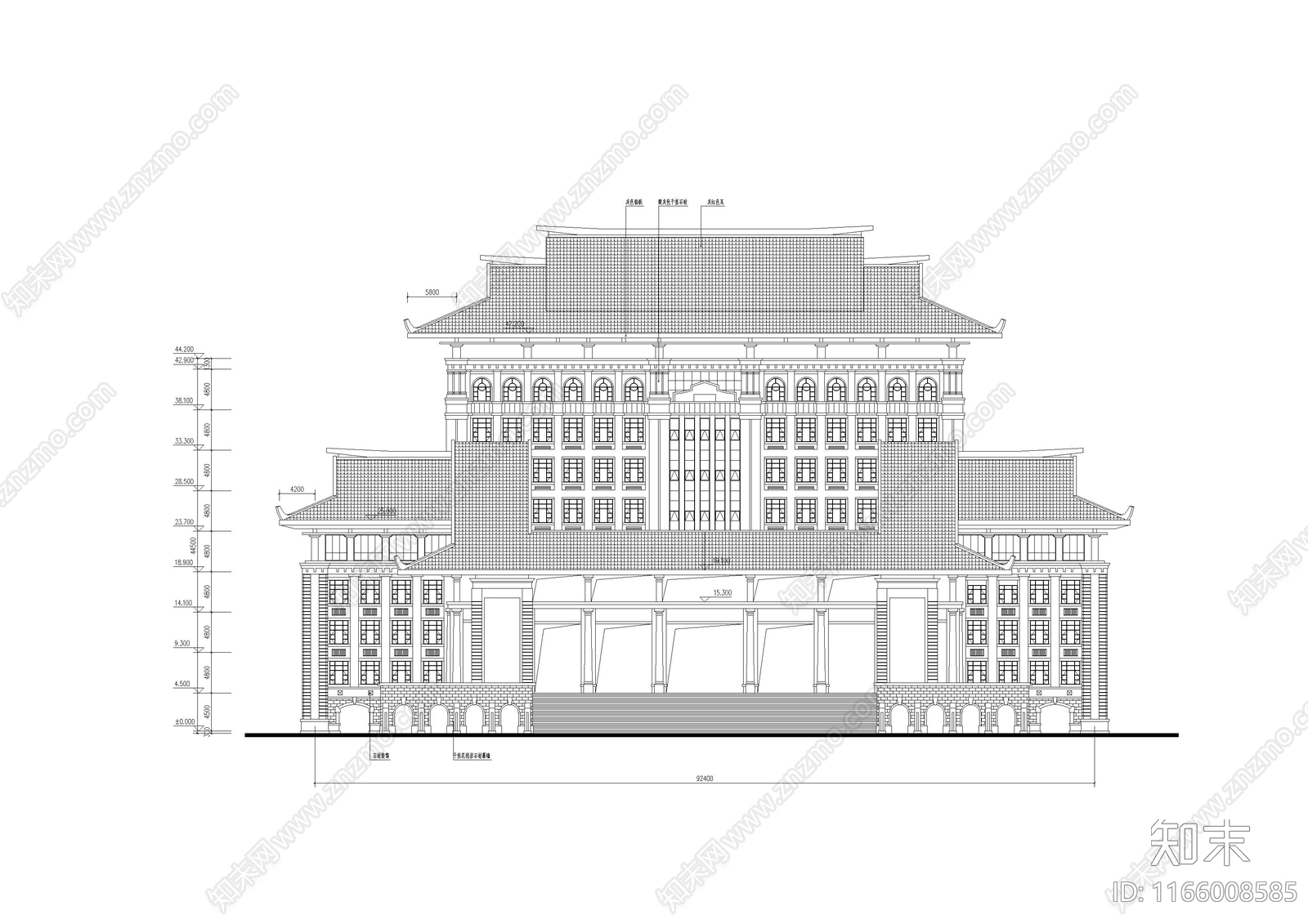 现代学校建筑cad施工图下载【ID:1166008585】