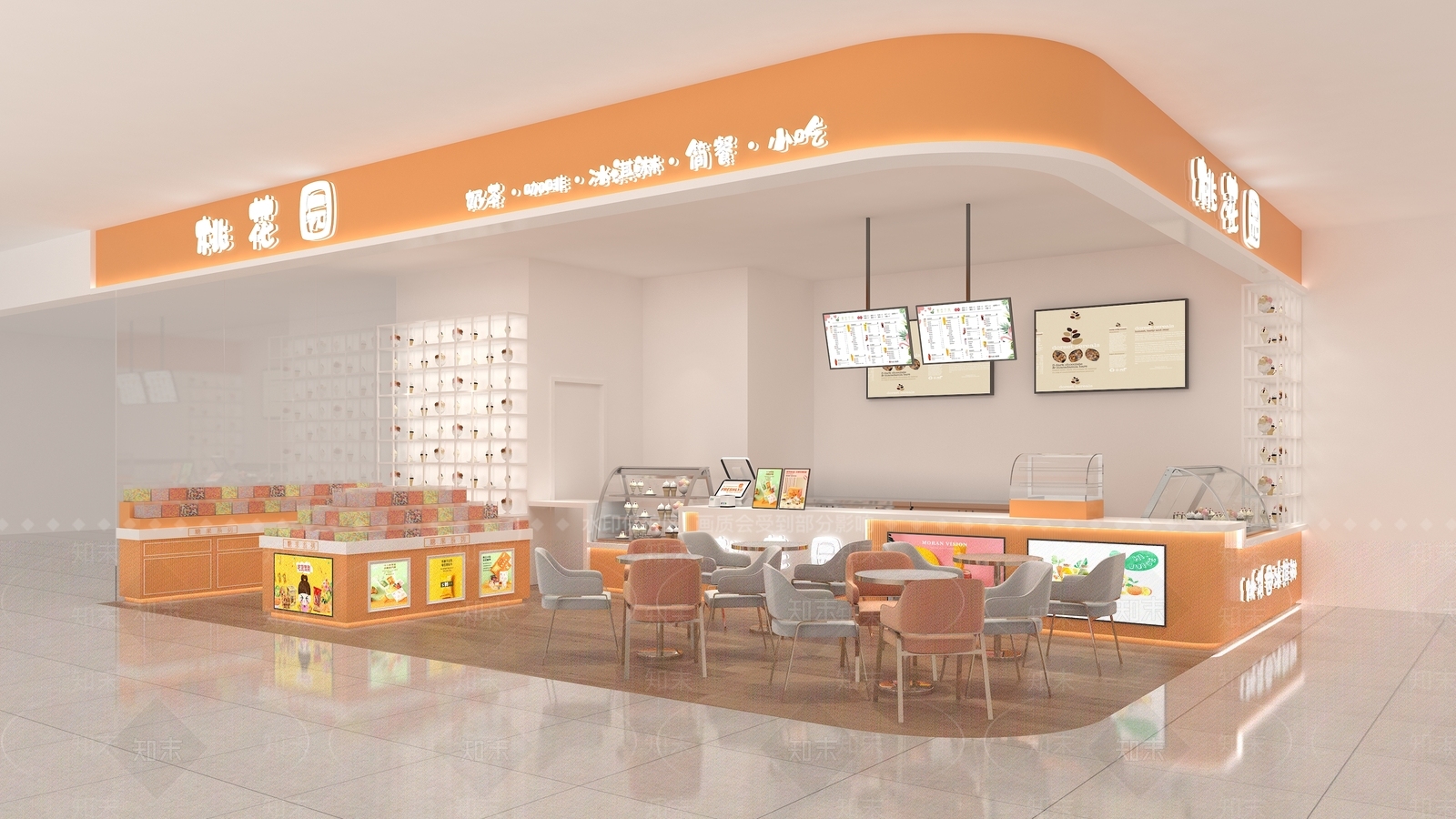 现代甜品面包店3D模型下载【ID:1166009311】