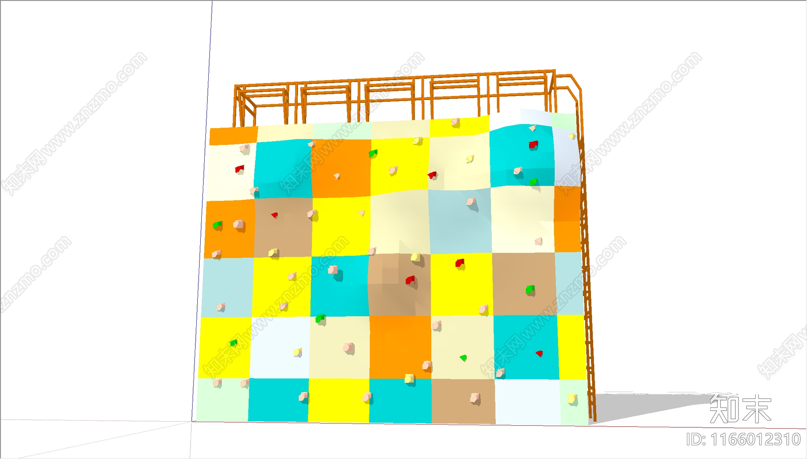 攀岩墙SU模型下载【ID:1166012310】