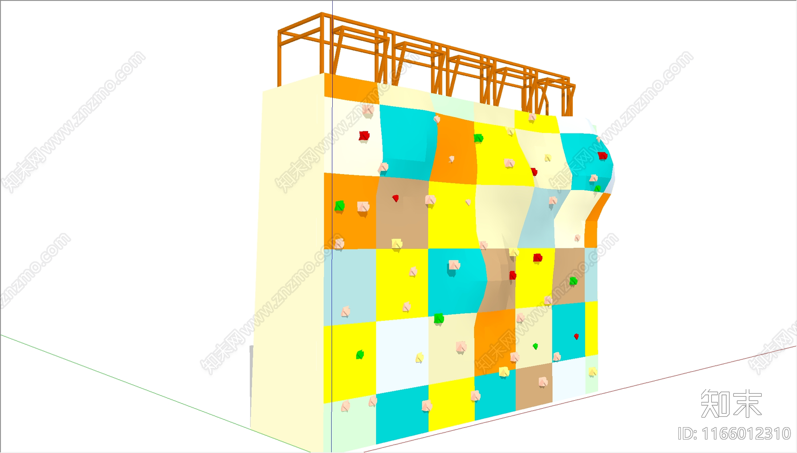 攀岩墙SU模型下载【ID:1166012310】