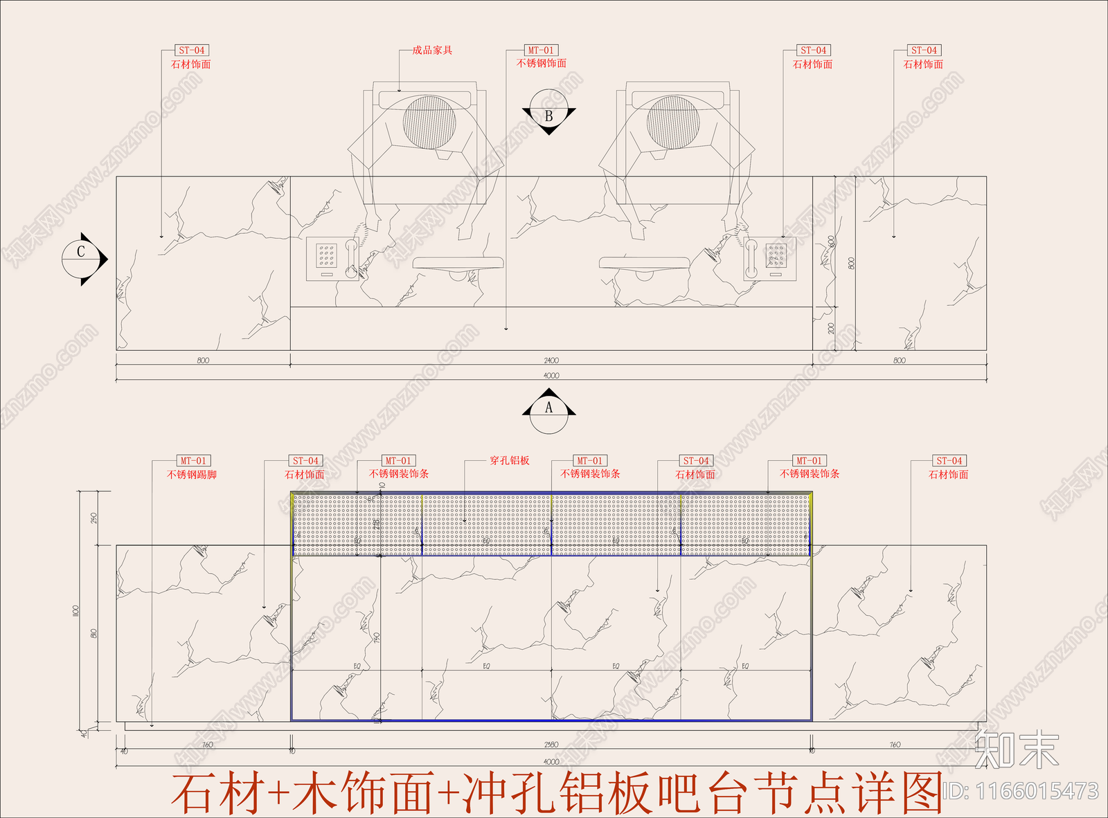 现代家具节点详图cad施工图下载【ID:1166015473】