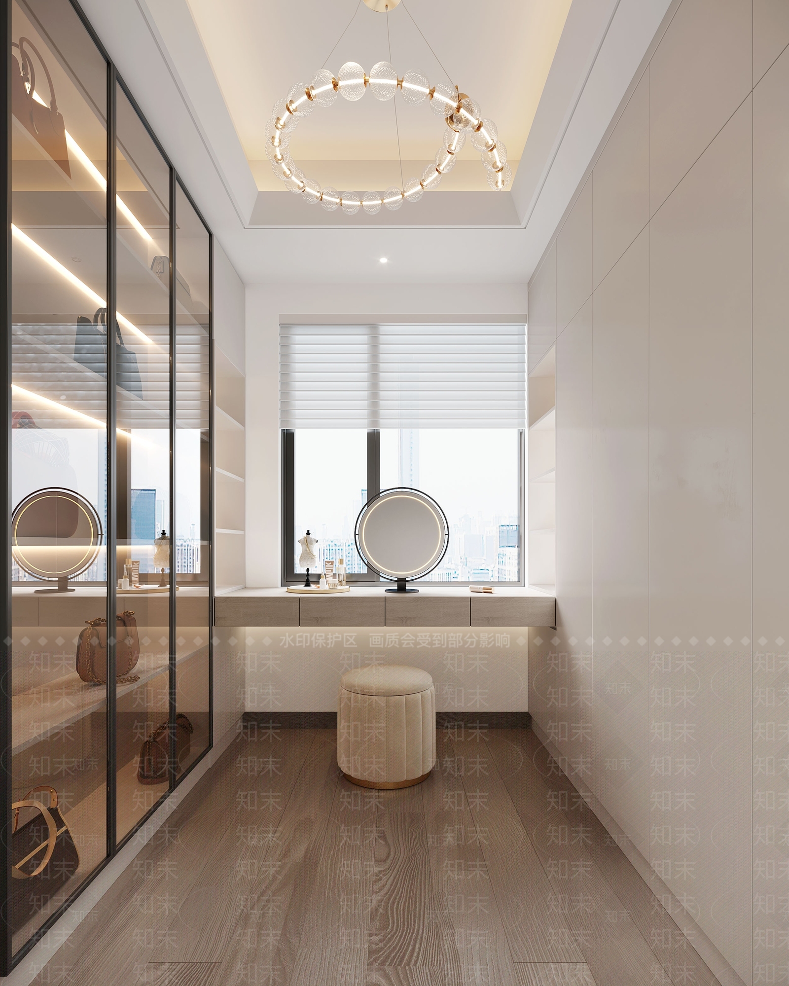 现代衣帽间3D模型下载【ID:1166018347】