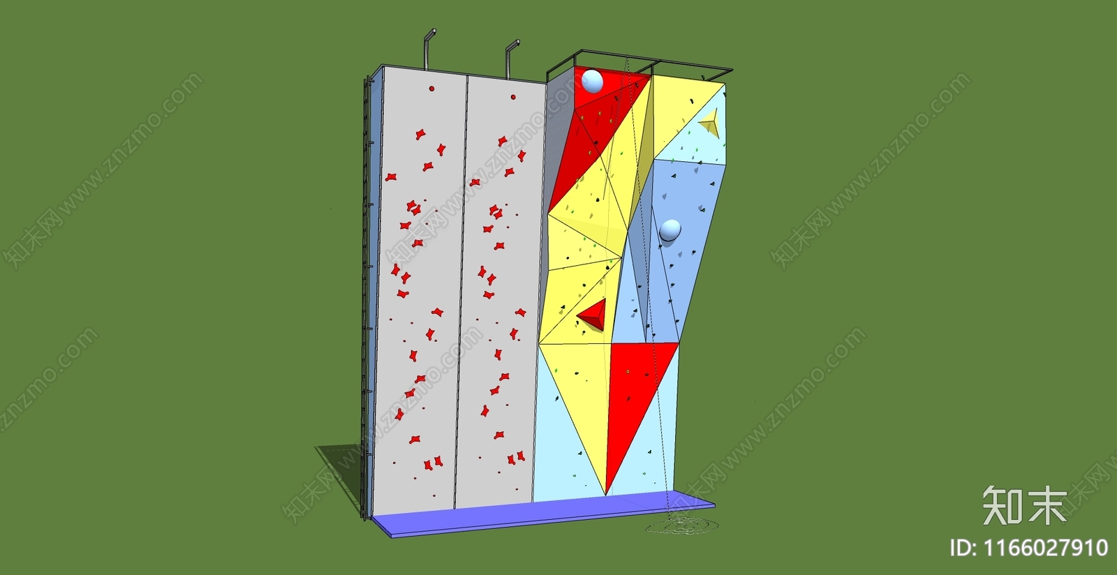 攀岩墙SU模型下载【ID:1166027910】