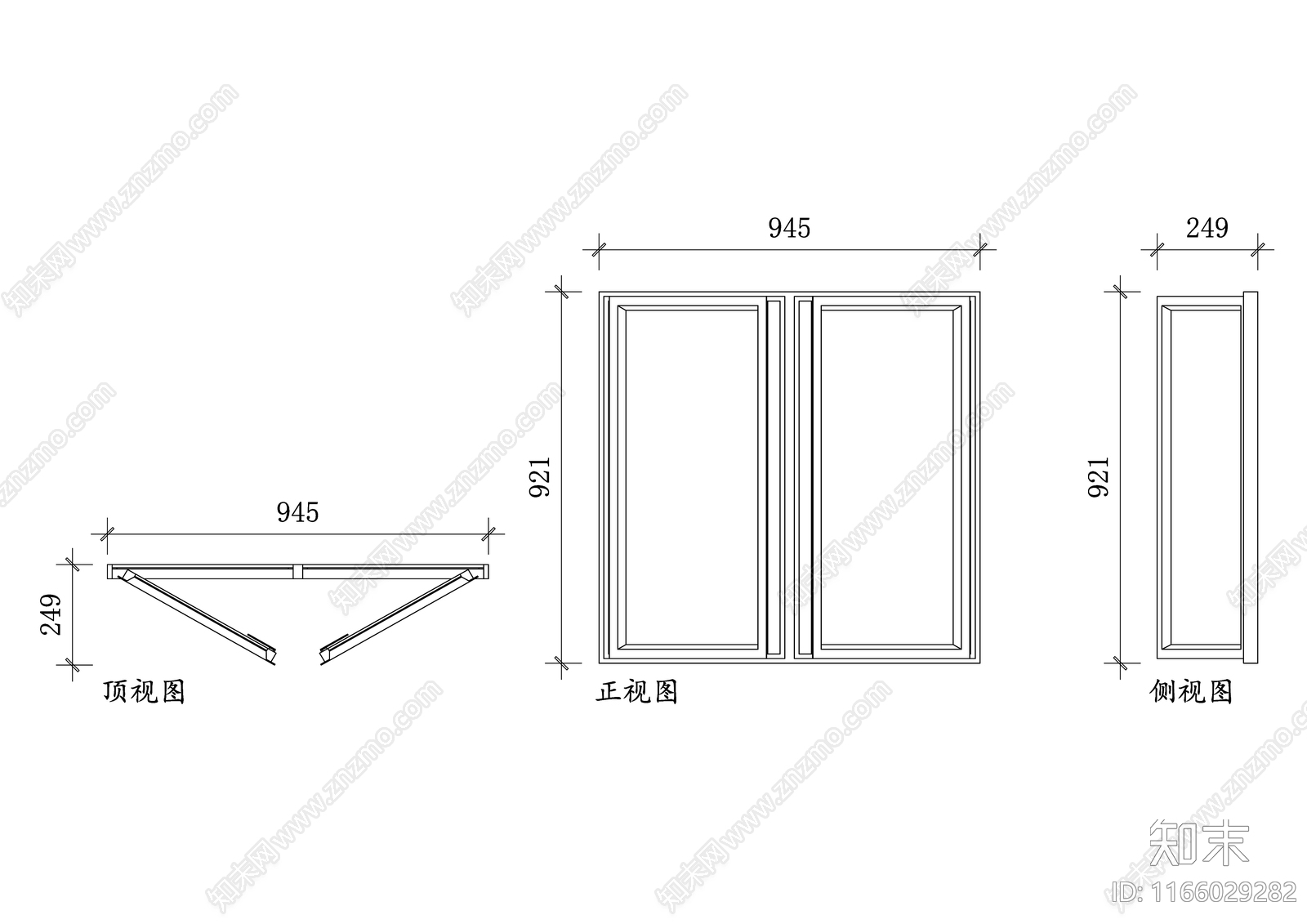 现代窗施工图下载【ID:1166029282】