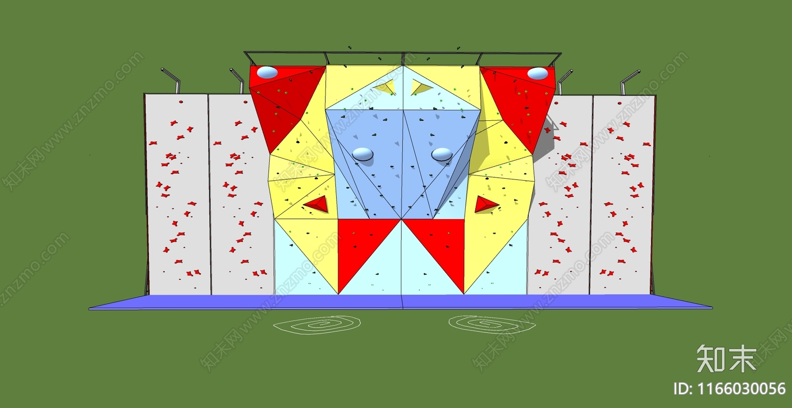 攀岩墙SU模型下载【ID:1166030056】