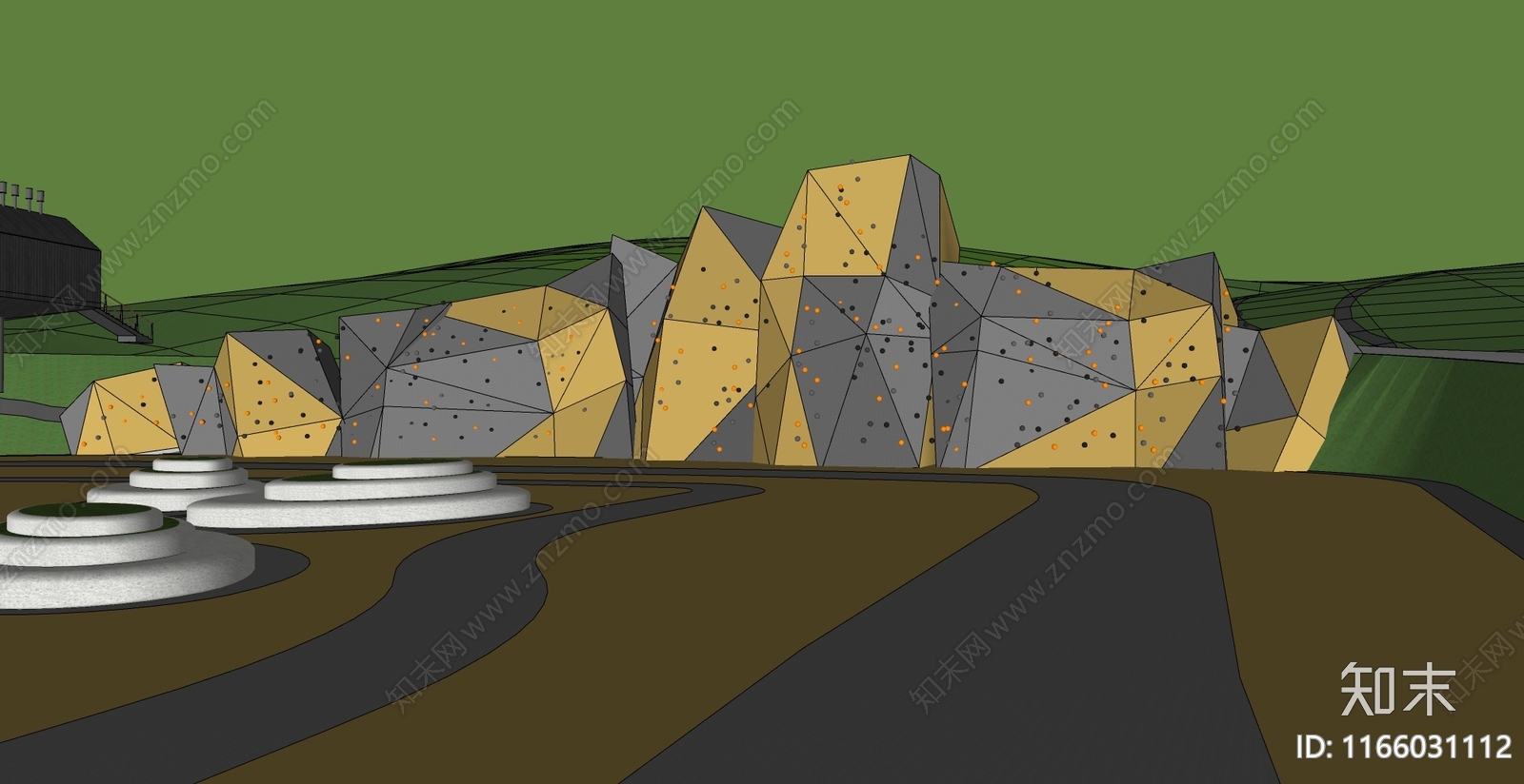 攀岩墙SU模型下载【ID:1166031112】