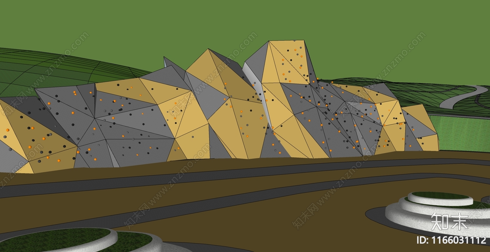 攀岩墙SU模型下载【ID:1166031112】