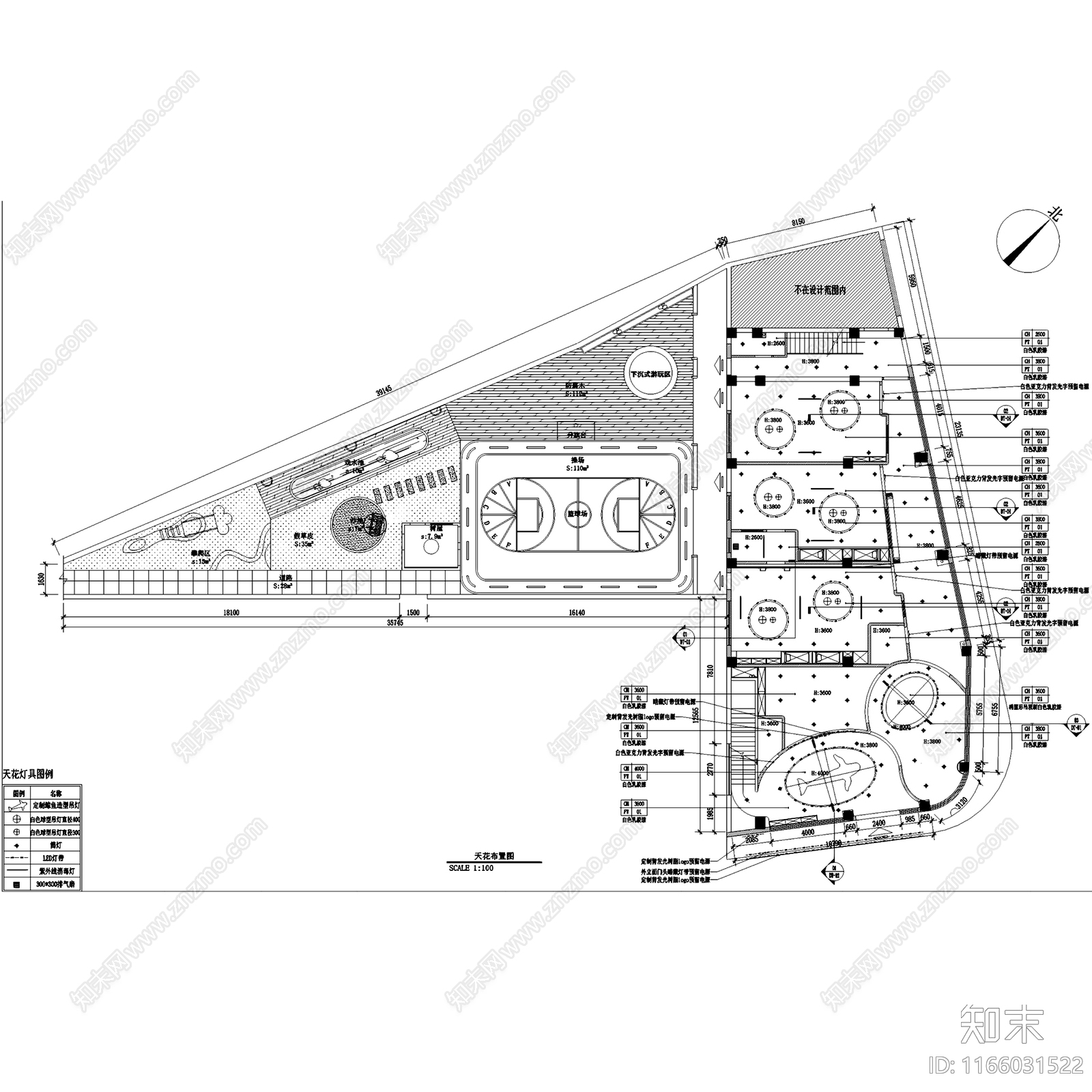 现代幼儿园cad施工图下载【ID:1166031522】