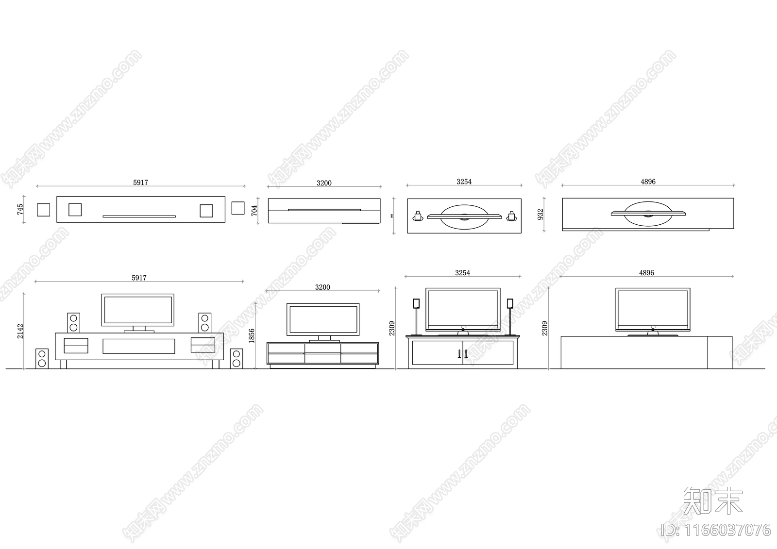 现代柜子施工图下载【ID:1166037076】