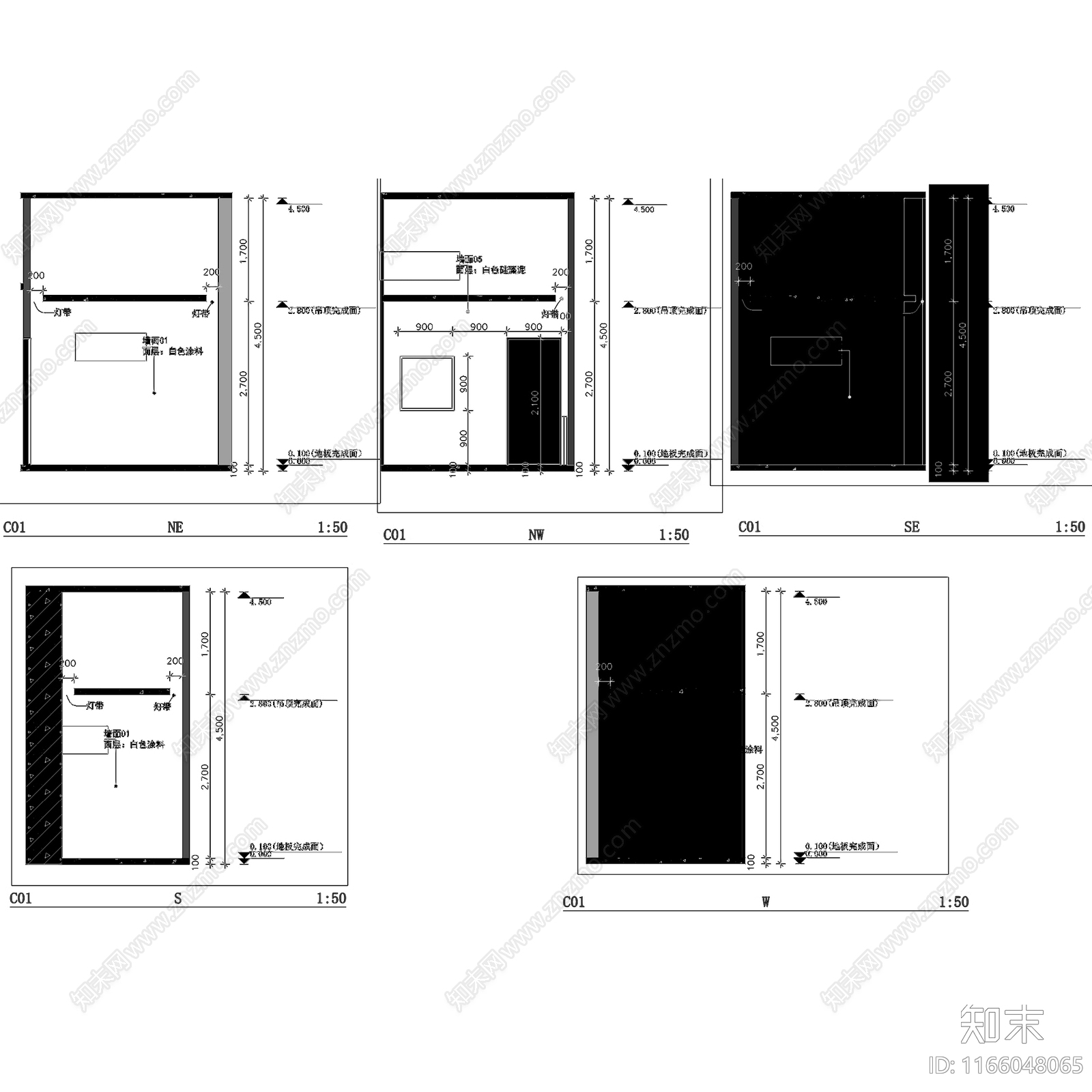 现代培训中心cad施工图下载【ID:1166048065】