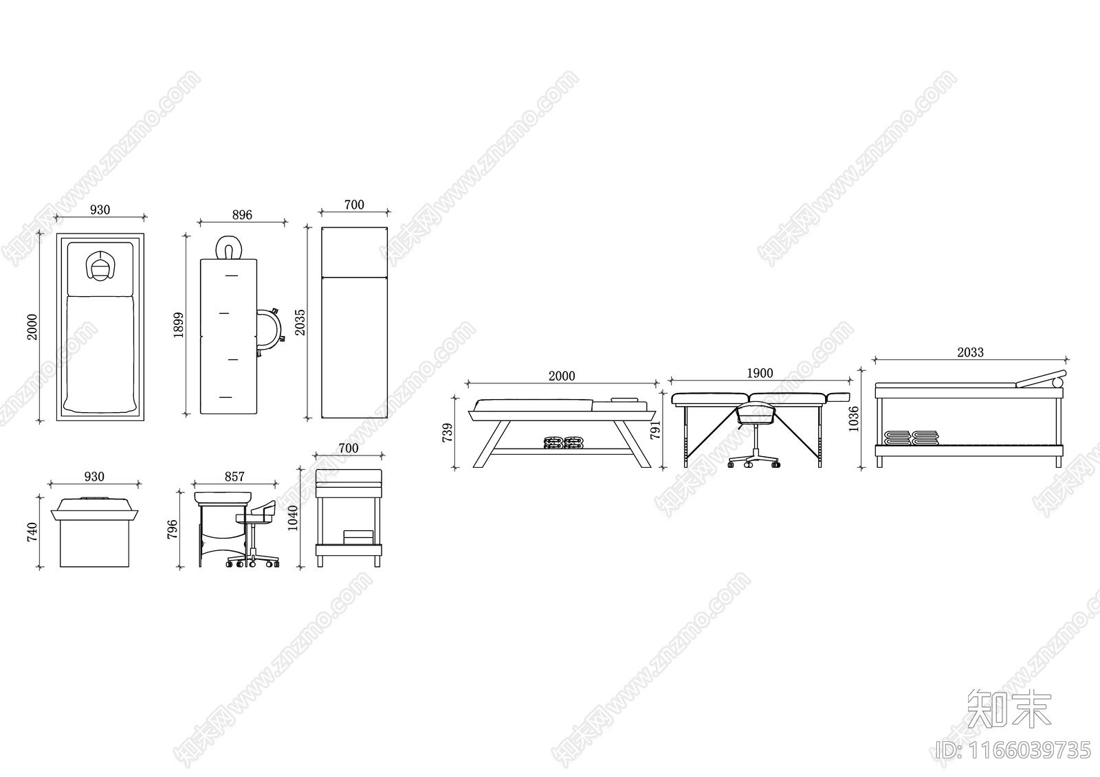 现代床施工图下载【ID:1166039735】