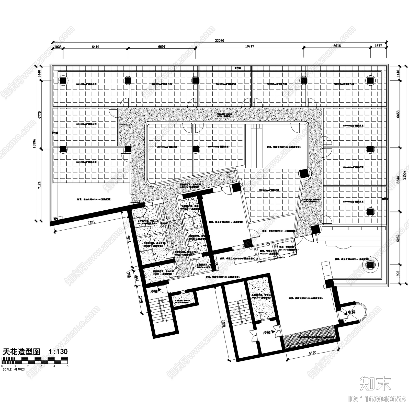 现代培训中心cad施工图下载【ID:1166040653】