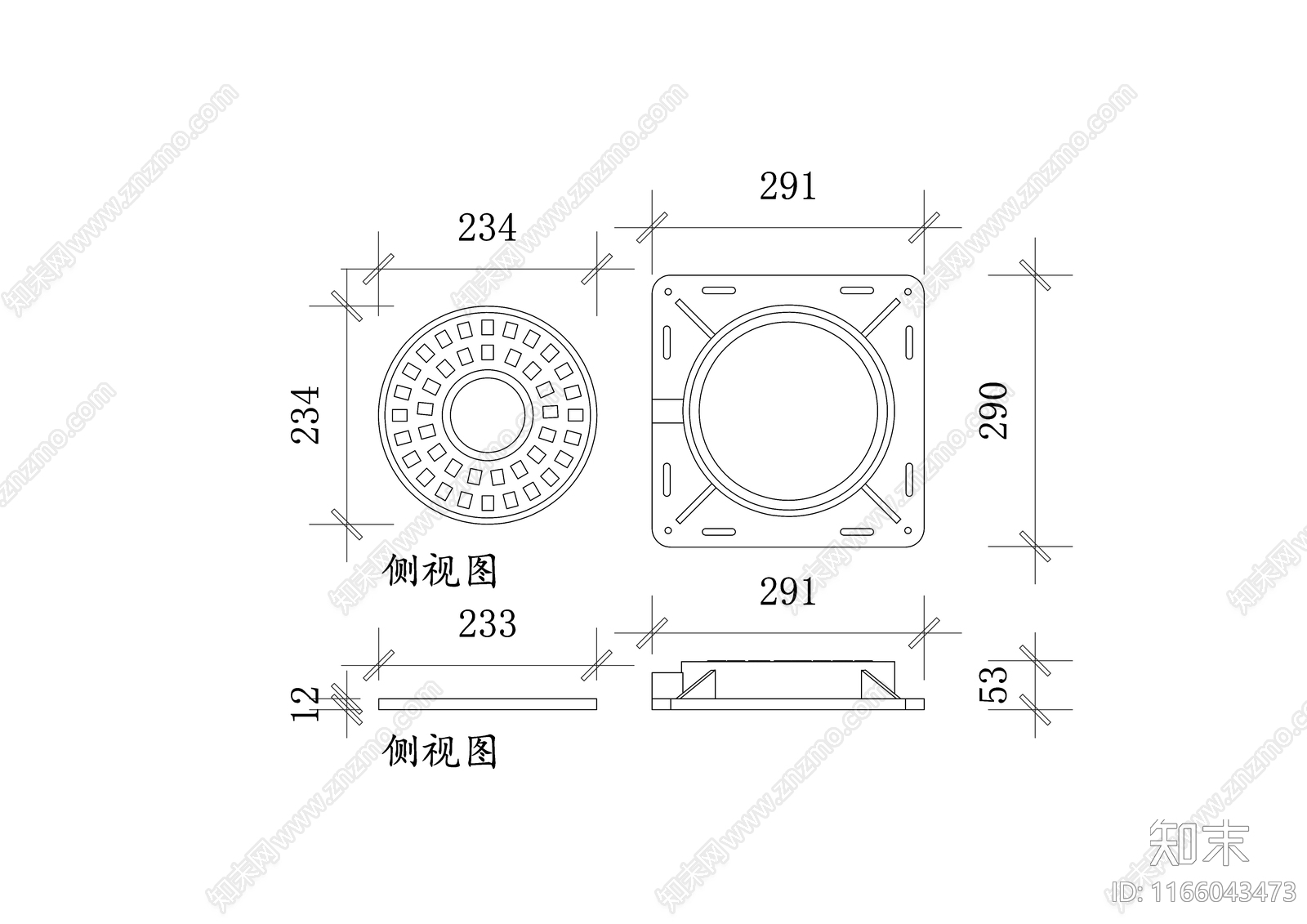 现代道路绿化施工图下载【ID:1166043473】