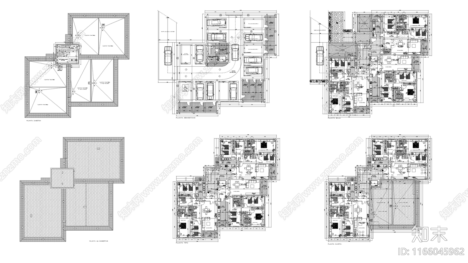 现代整体家装空间cad施工图下载【ID:1166045962】