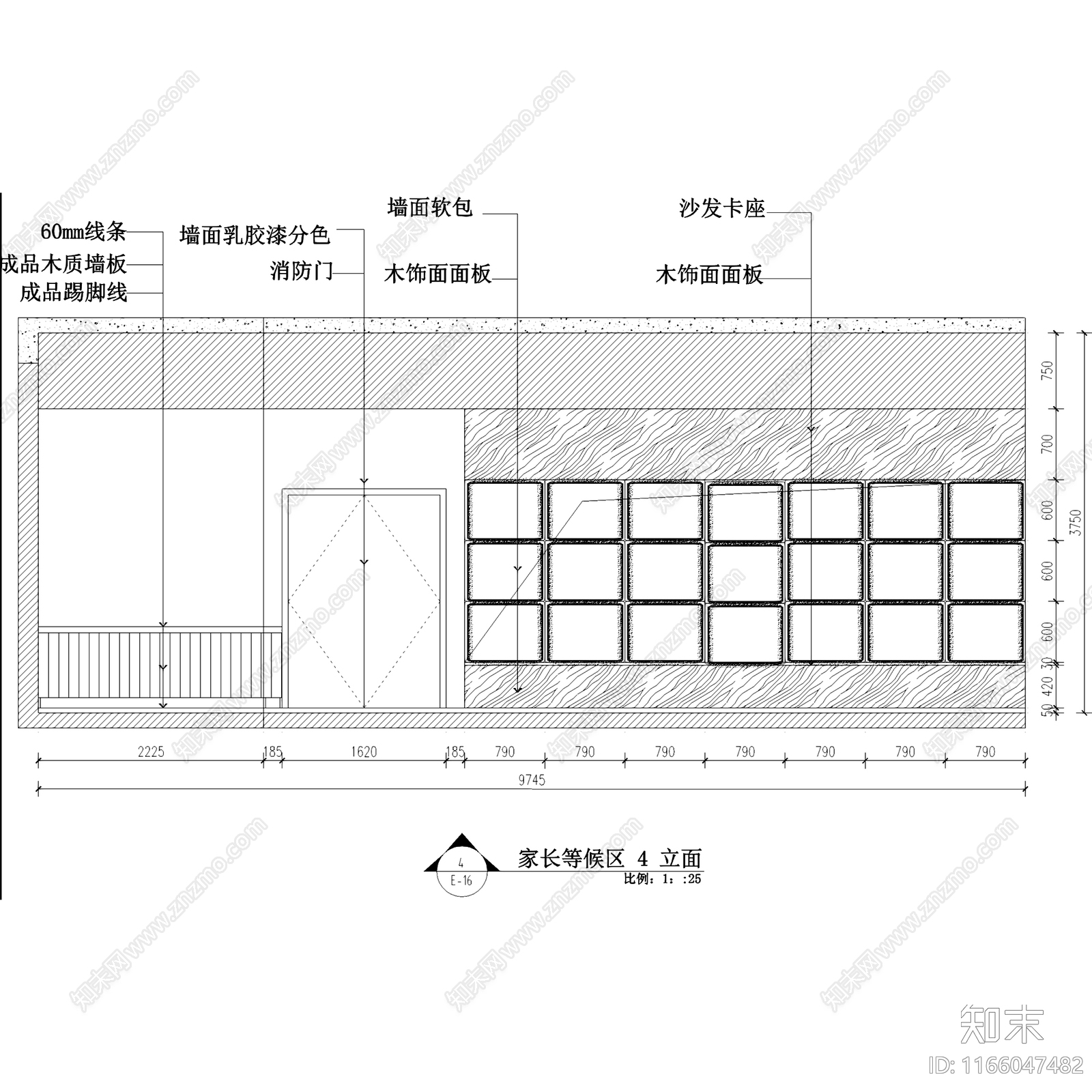 现代幼儿园cad施工图下载【ID:1166047482】