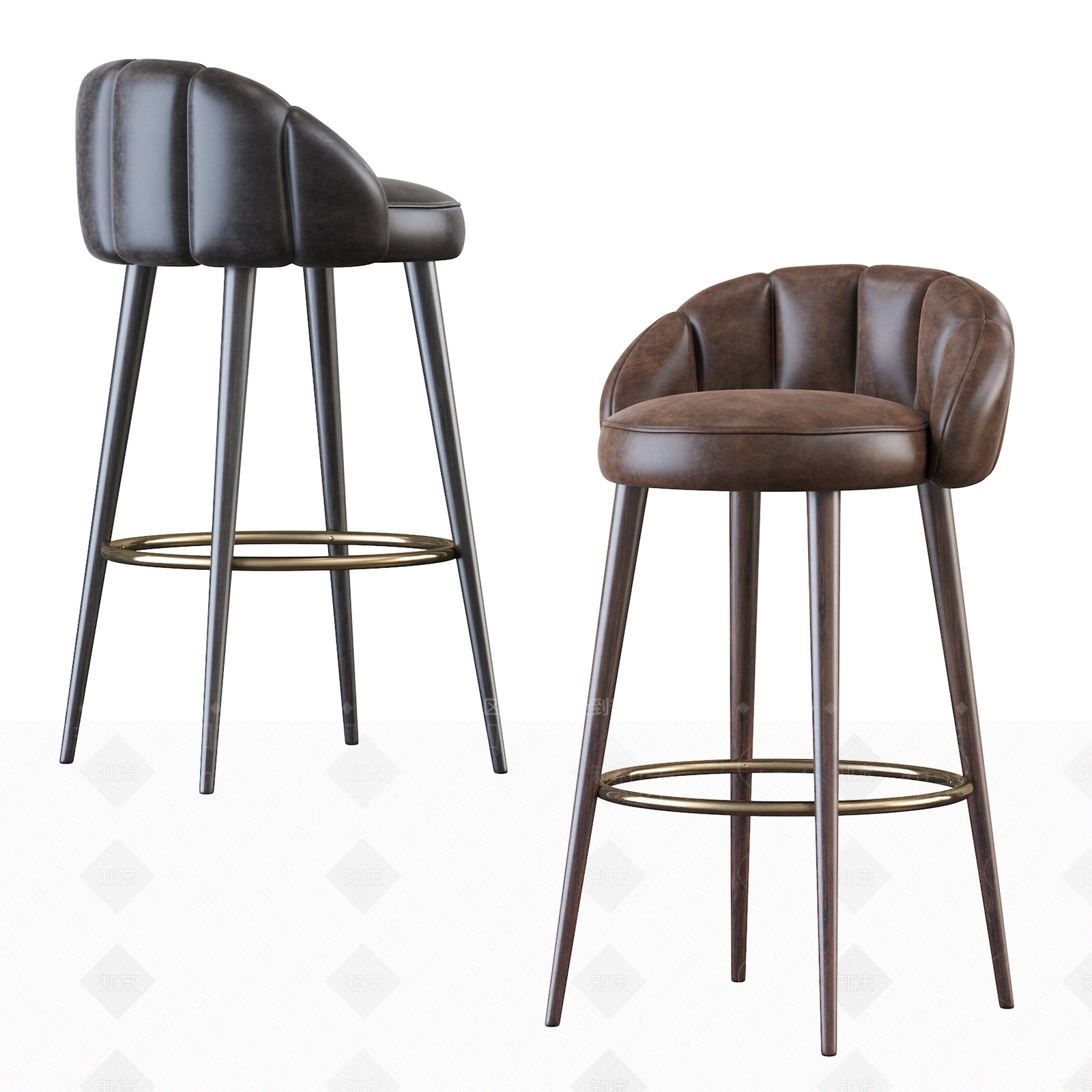 欧式简欧吧椅3D模型下载【ID:1166060233】