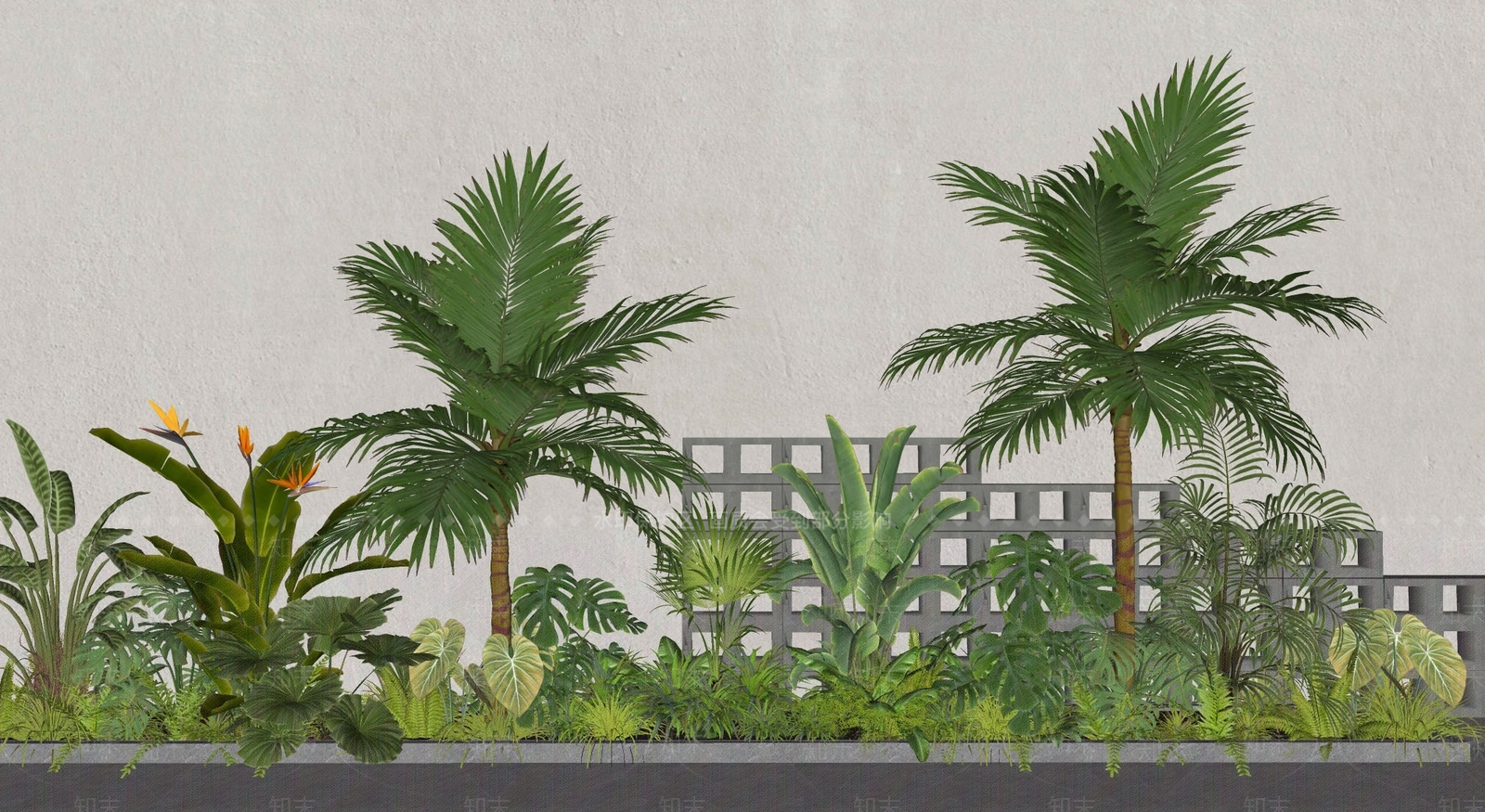 植物组合SU模型下载【ID:1166062224】