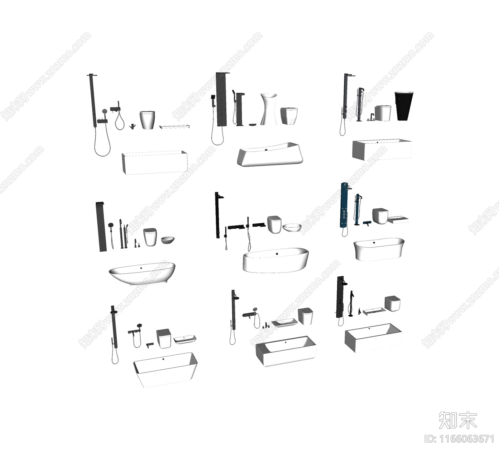 洗浴用品SU模型下载【ID:1166063671】