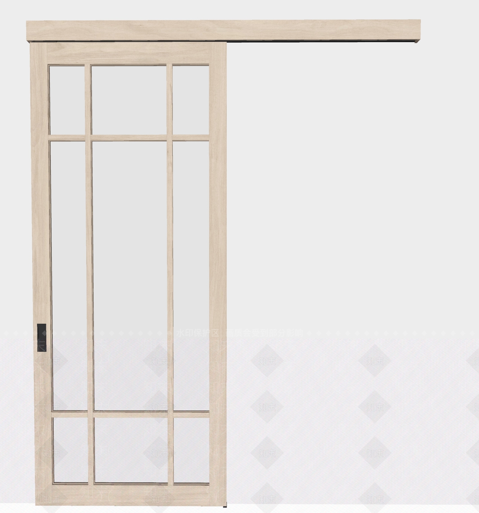 现代日式推拉门SU模型下载【ID:1166064622】
