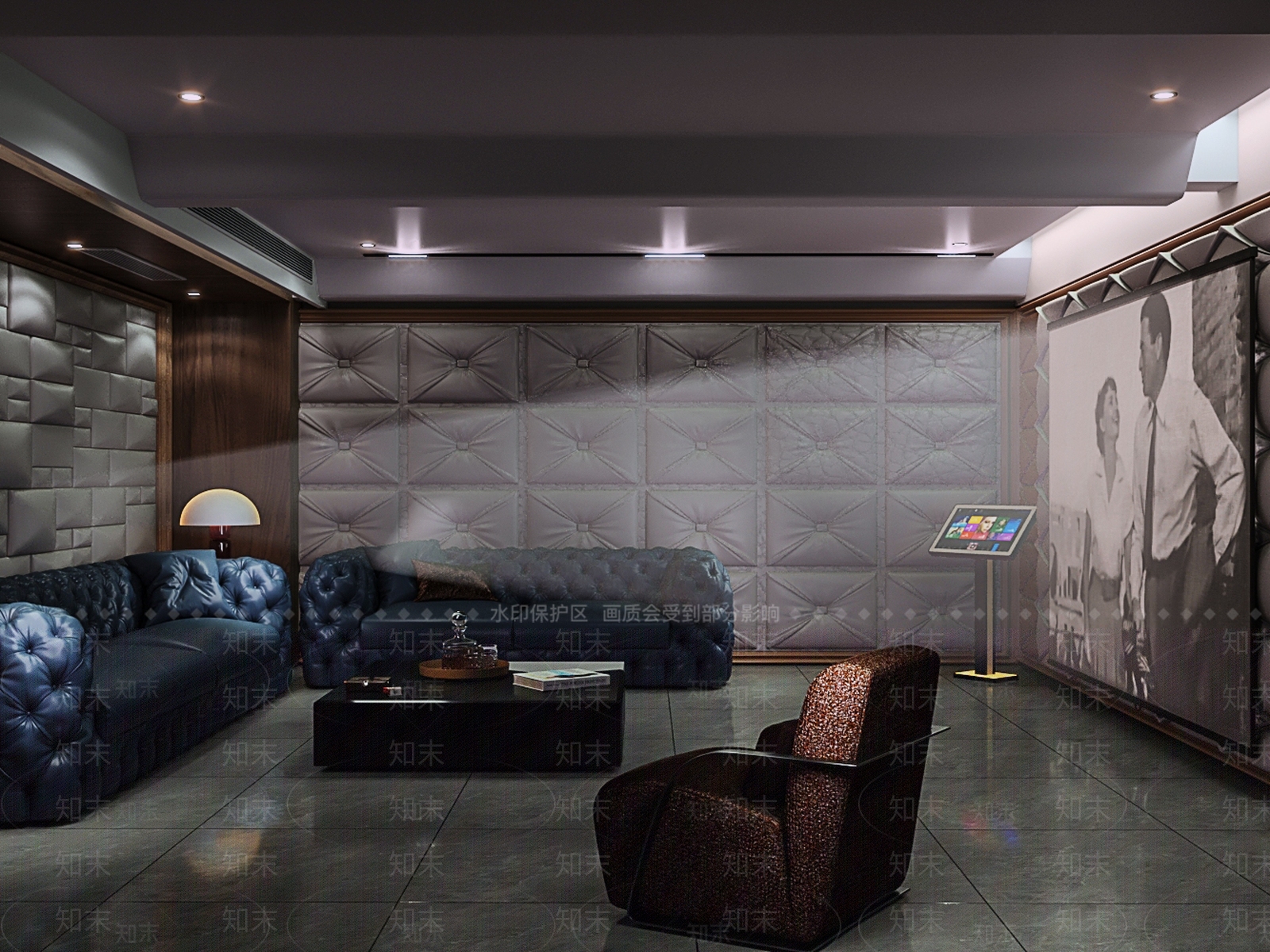 现代影音室3D模型下载【ID:1166069940】