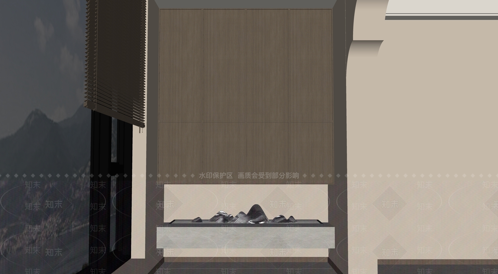 新中式中古储物柜SU模型下载【ID:1166070217】